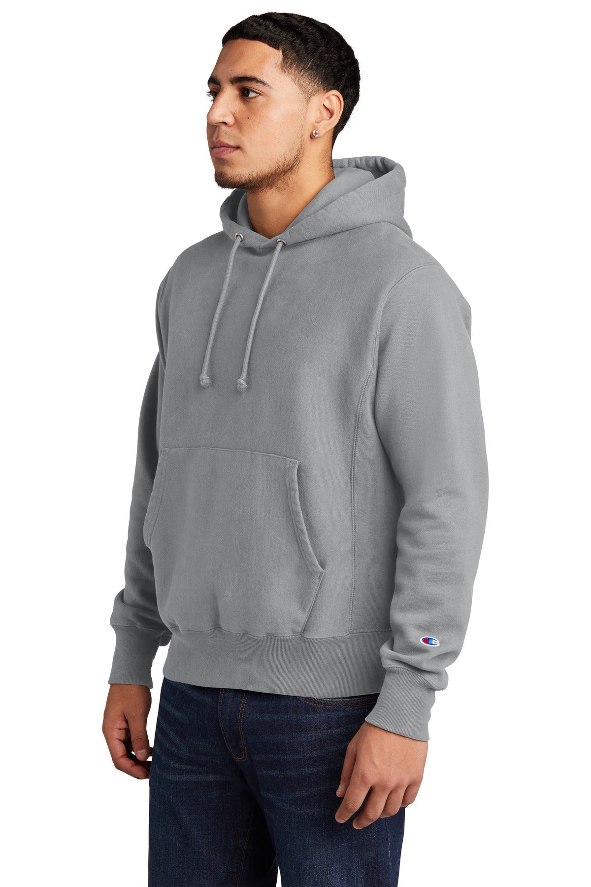 Concrete Champion Reverse Weave Garment-Dyed Hooded Sweatshirt. GDS101