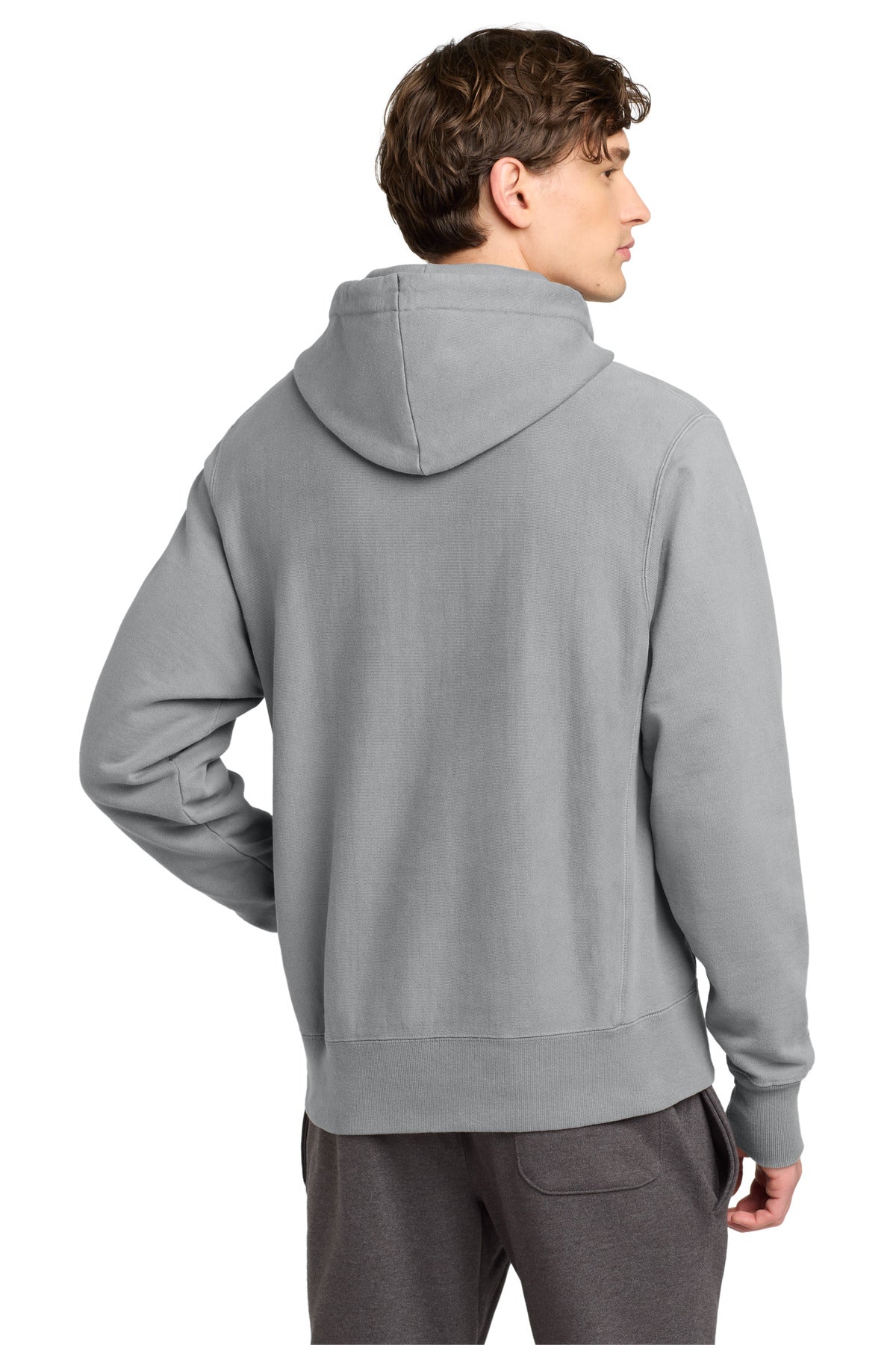 Concrete Champion Reverse Weave Garment-Dyed Hooded Sweatshirt. GDS101