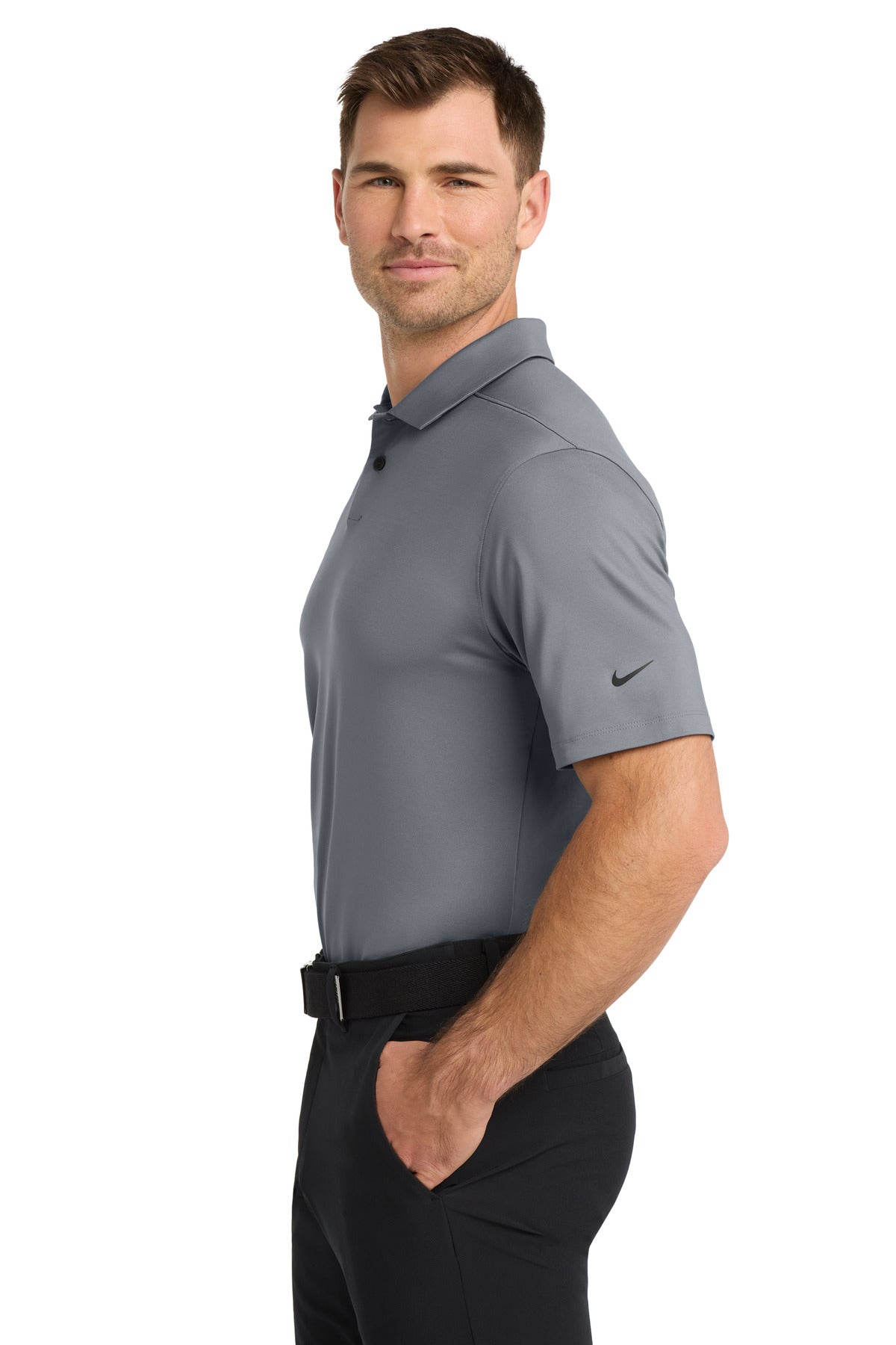 CoolGrey Nike Dri-FIT Vapor Polo NKDC2108
