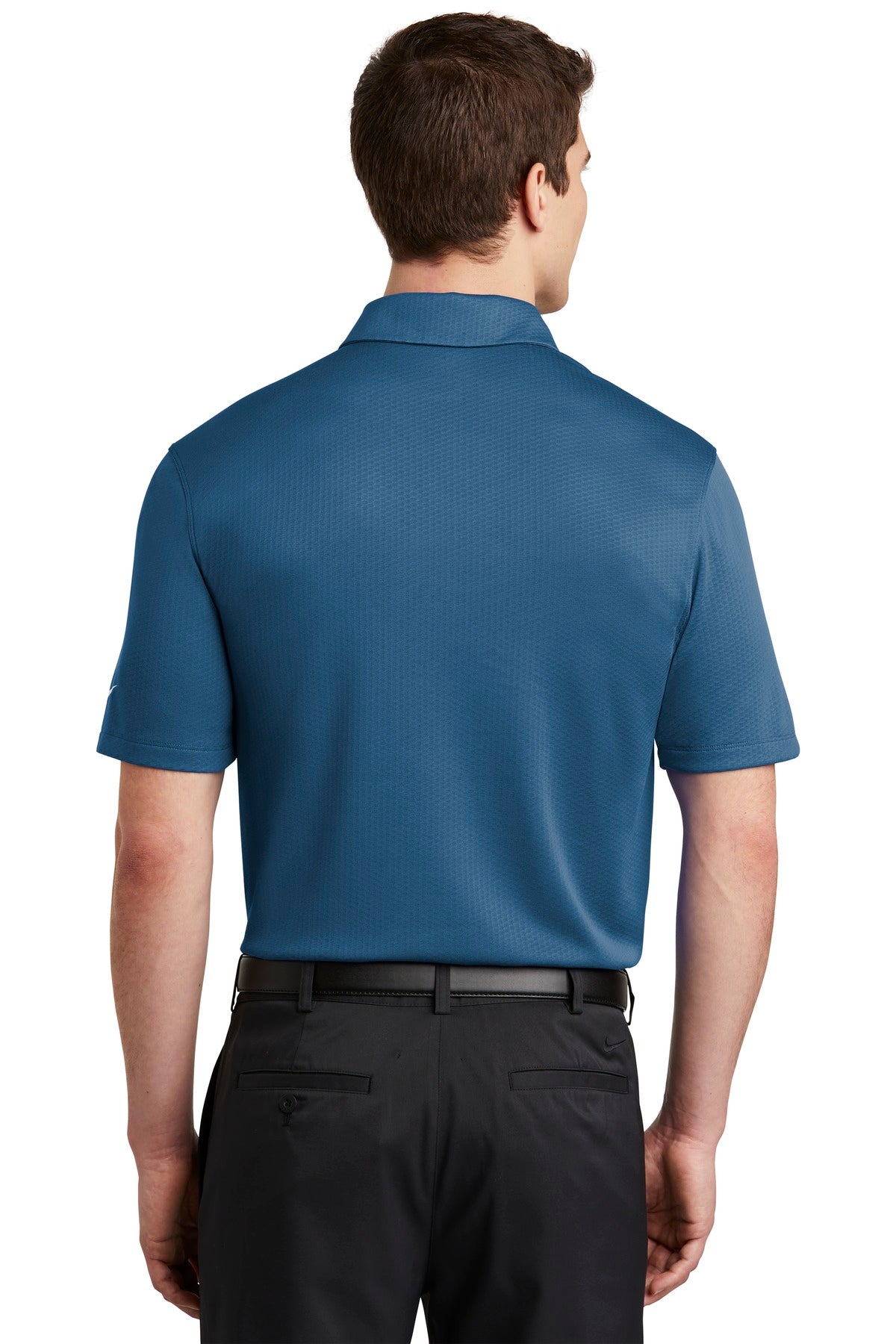 Court Blue Nike Dri-FIT Hex Textured Polo. NKAH6266