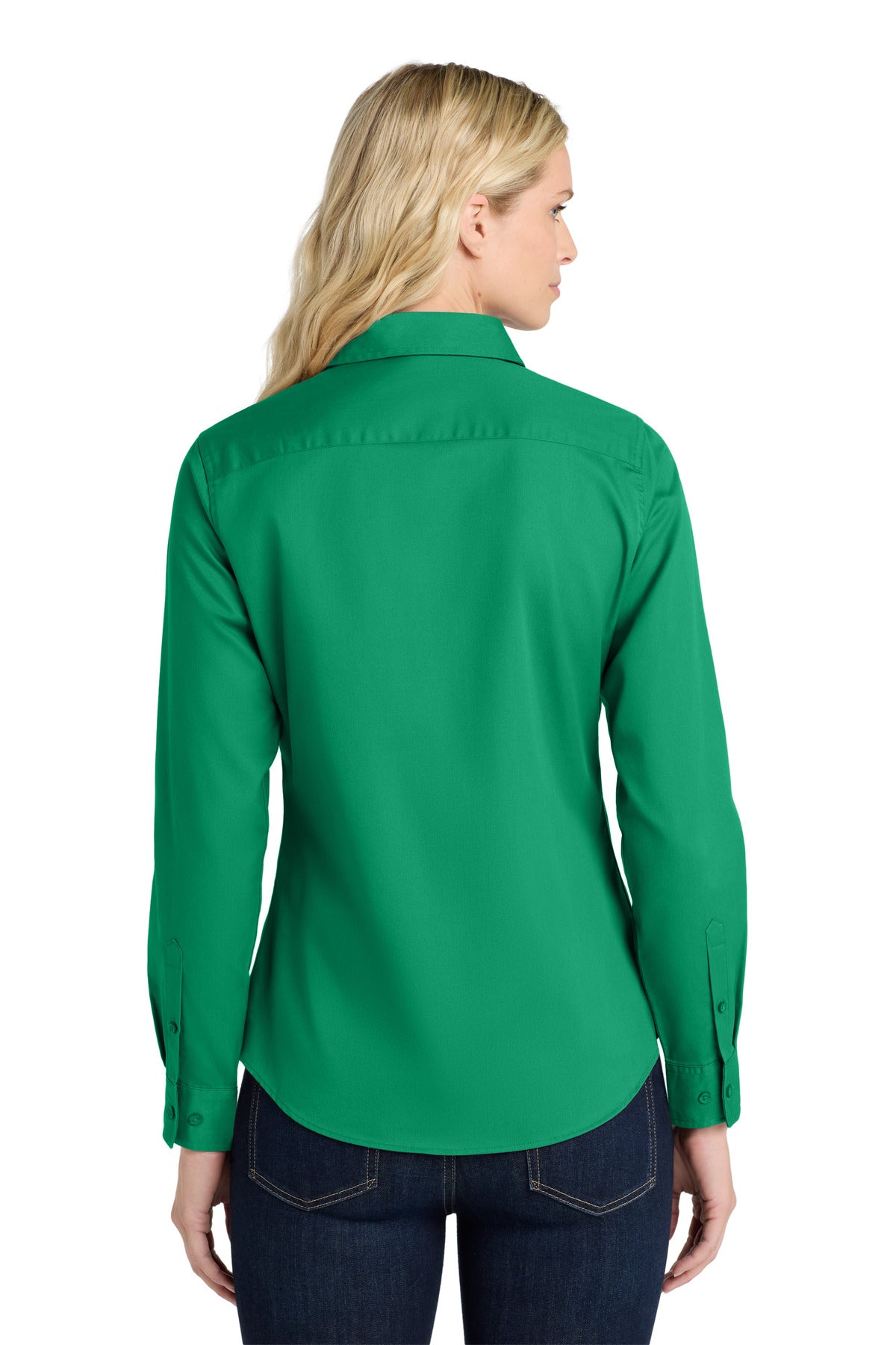 Court Green Port Authority Women's Long Sleeve Easy Care Shirt. L608