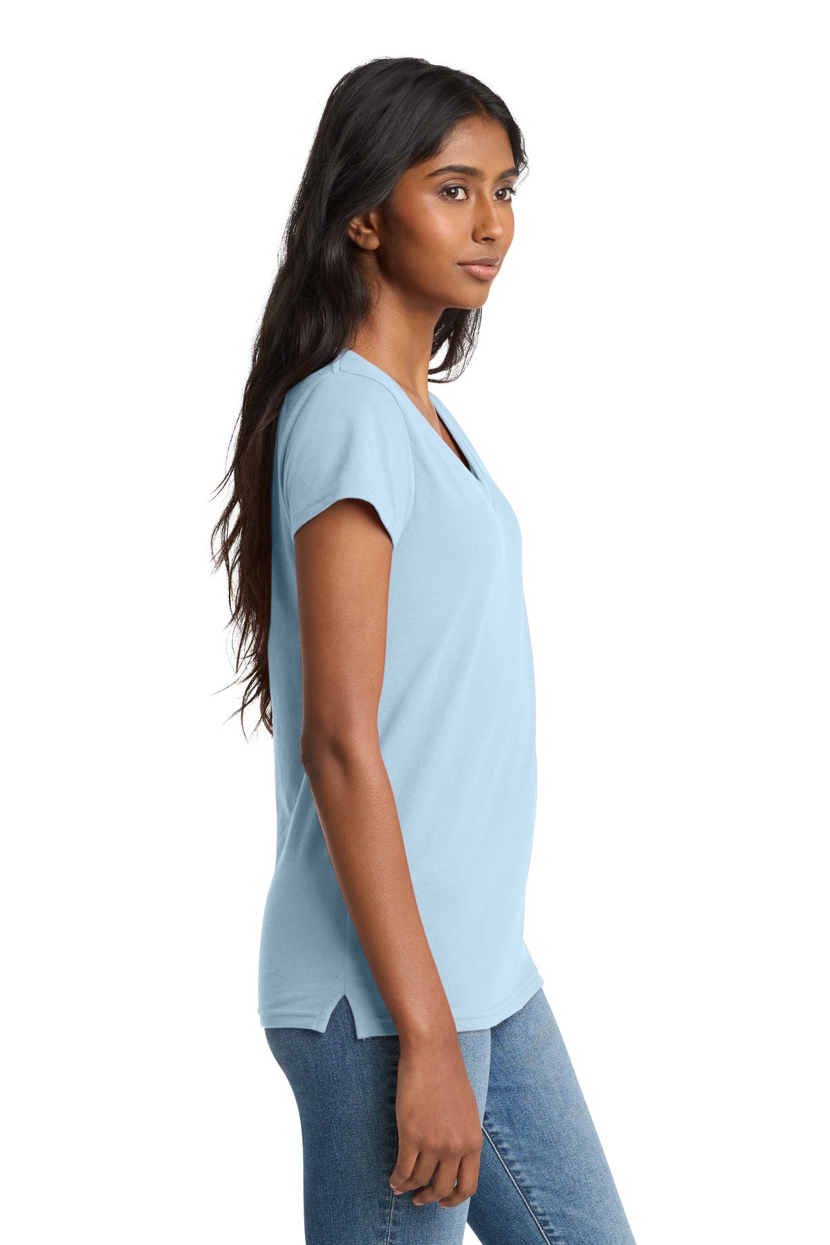 CrystlBlue District Women's Re-Tee V-Neck DT8001