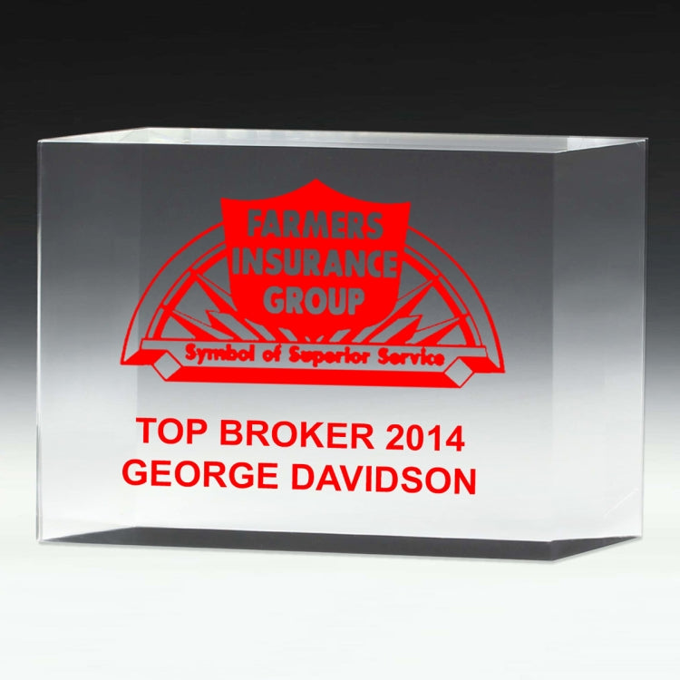 1 1/4" Thick Freestanding Acrylic Awards