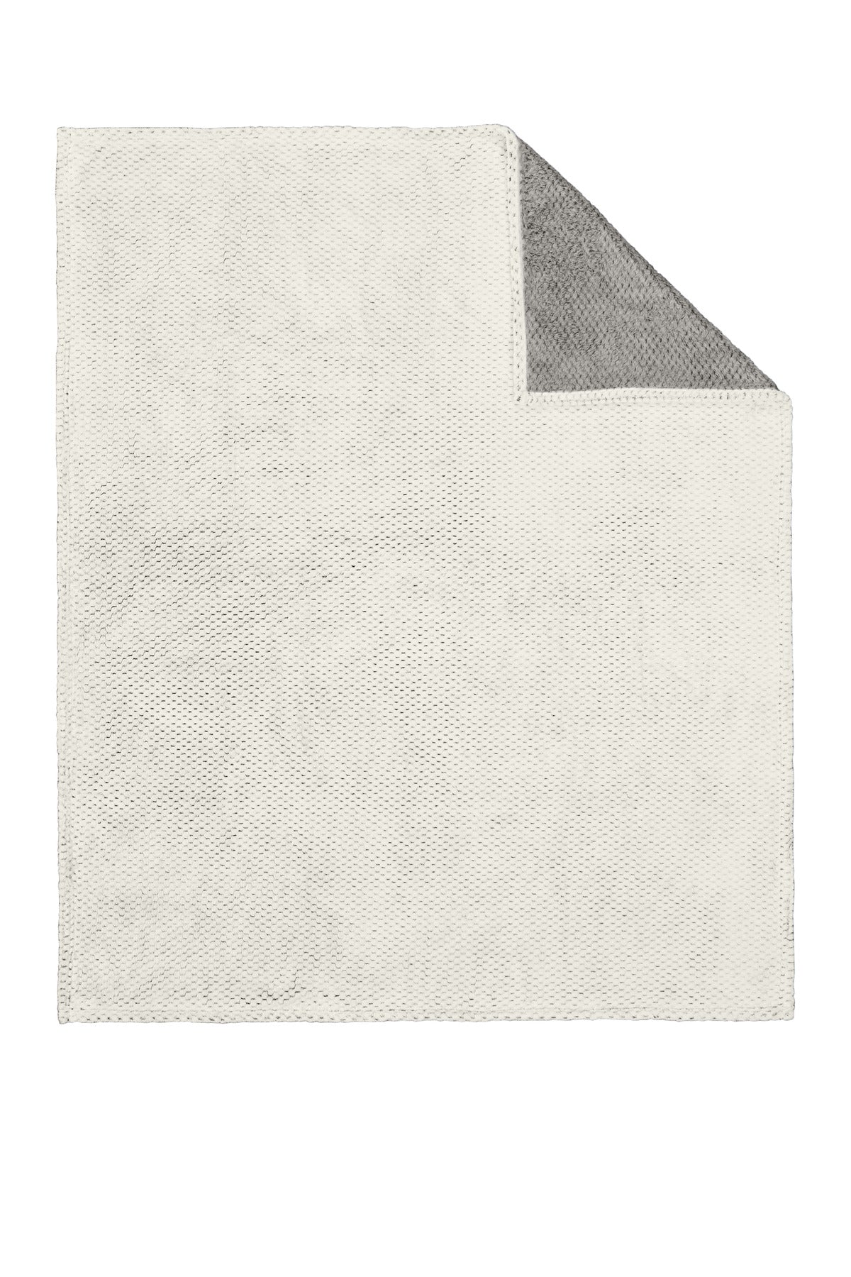 Dark Choc Brn Port Authority Plush Texture Blanket. BP35