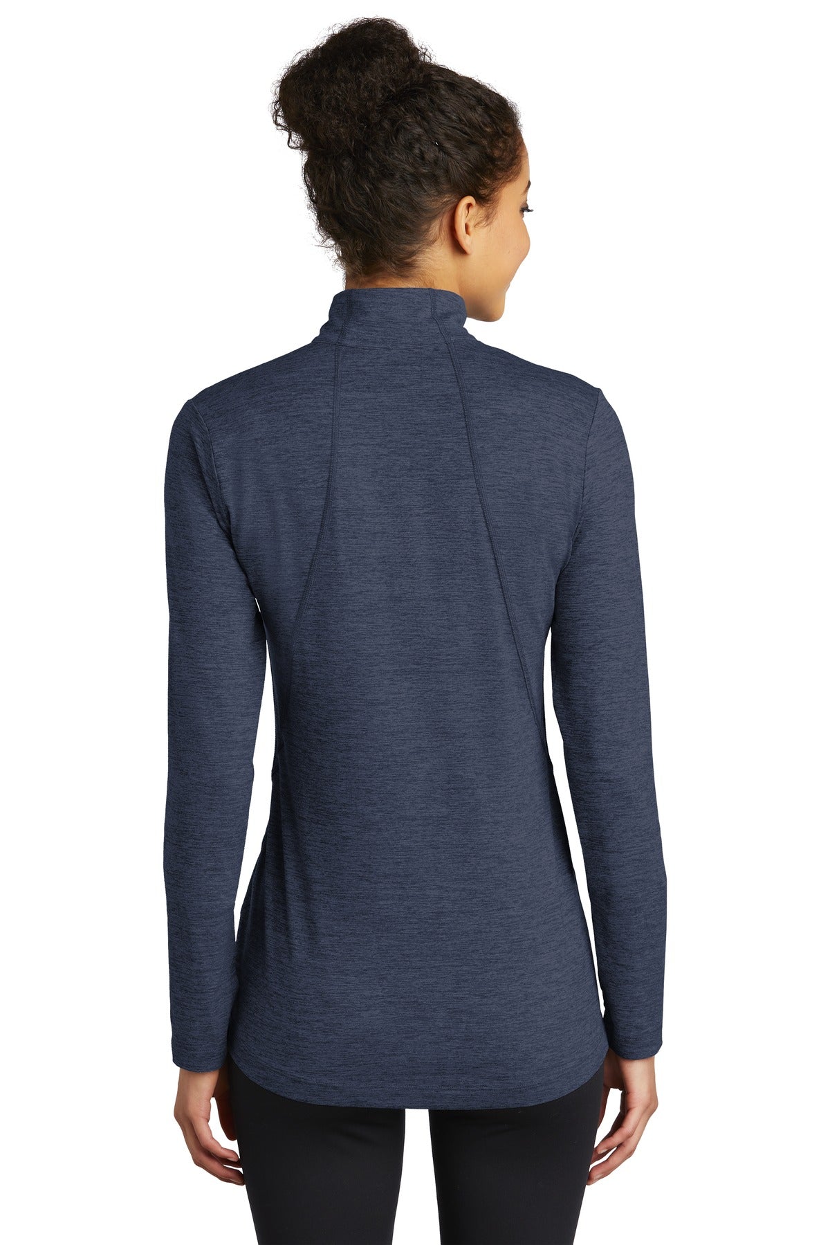 Dark Denim Hth Sport-Tek Women's Exchange 1.5 Long Sleeve 1/2-Zip LST711
