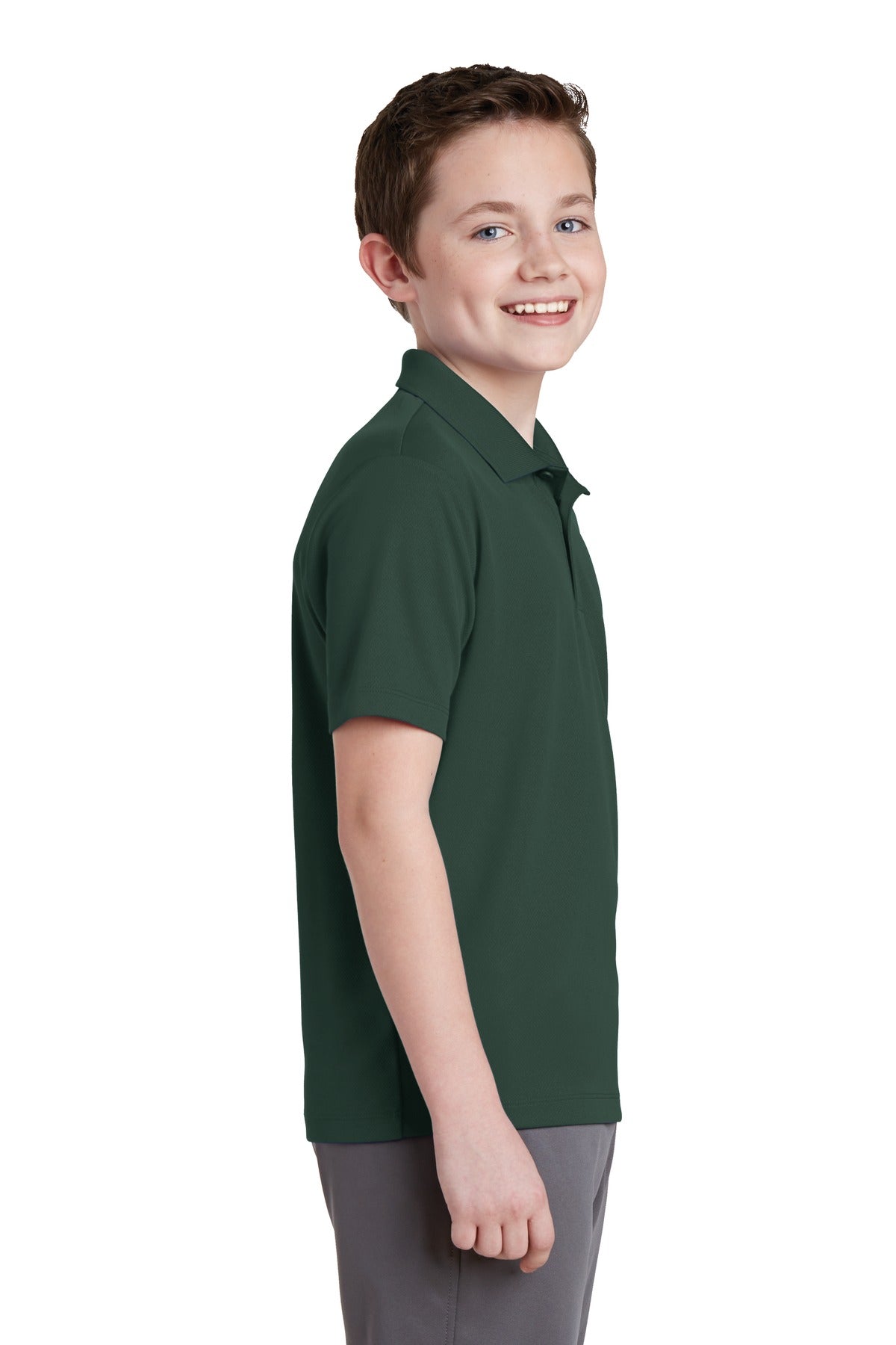 Dark Forest Gn Sport-Tek Youth PosiCharge RacerMesh Polo. YST640
