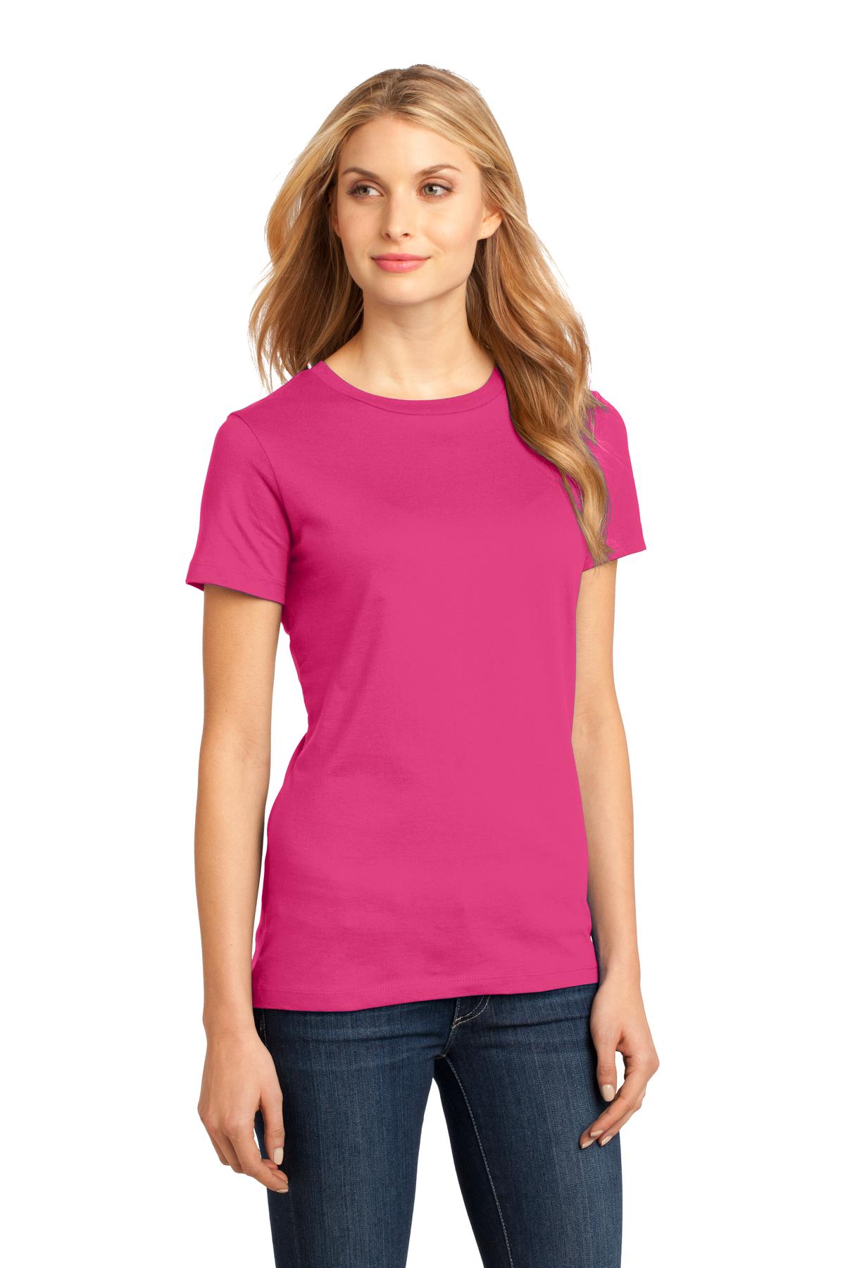 Dark Fuchsia District Women's Perfect Weight Tee. DM104L