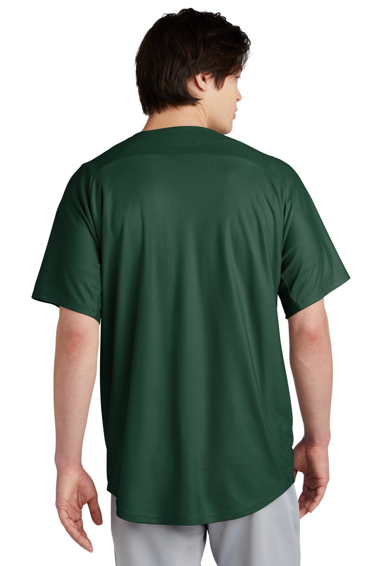 Dark Green New Era Diamond Era Full-Button Jersey. NEA220