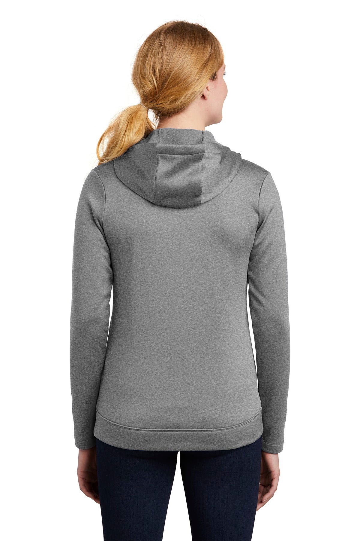 Dark Grey Hthr Nike Women's Therma-FIT Full-Zip Fleece Hoodie. NKAH6264