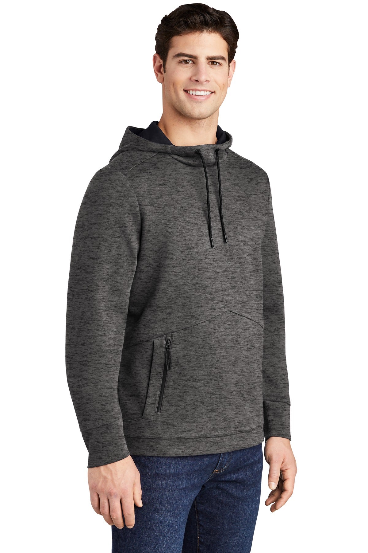 Dark Grey Hthr Sport-Tek Triumph Hooded Pullover ST280