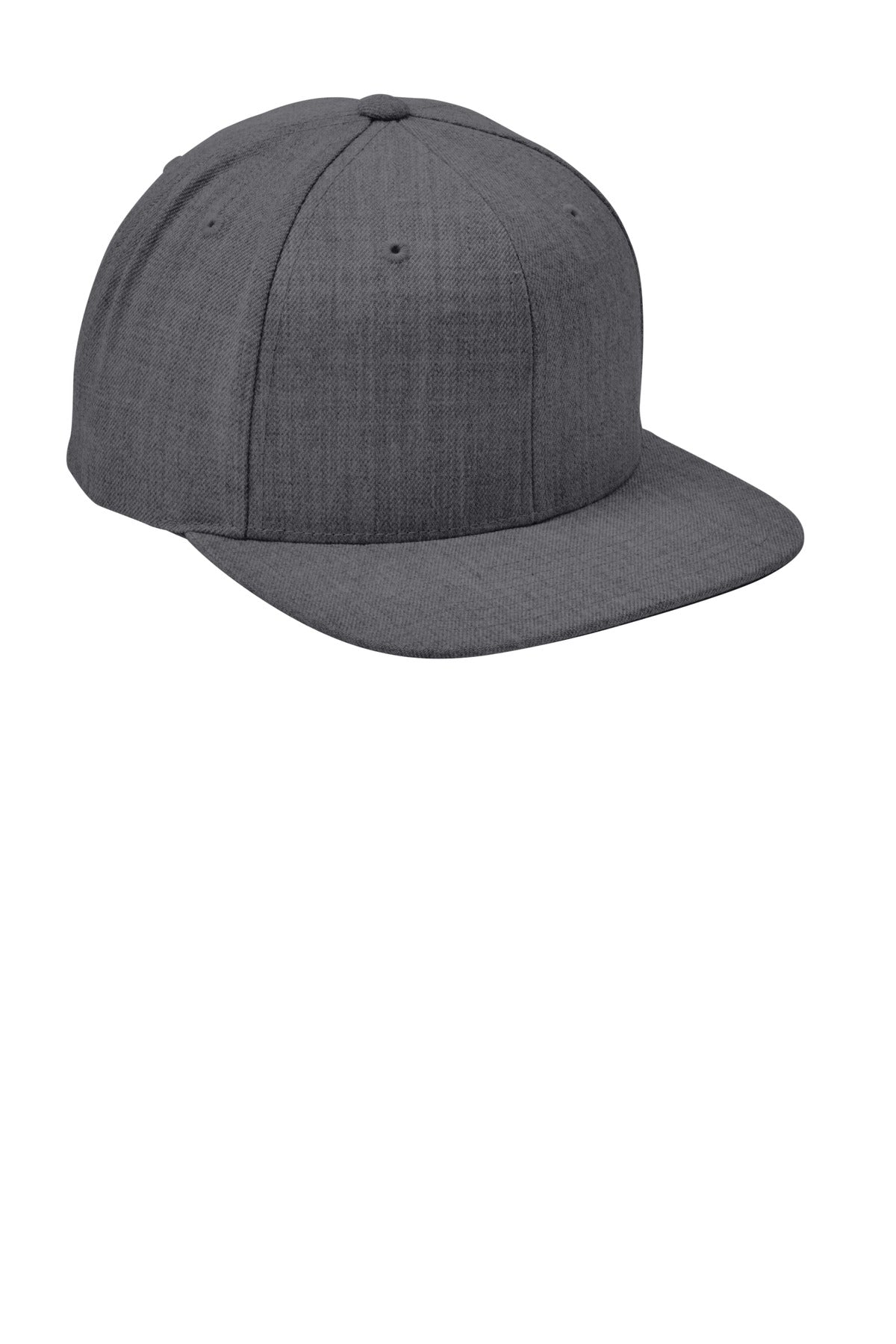 Dark Hthr Grey Sport-Tek YP Classics Flat Bill Snapback Cap. STC19