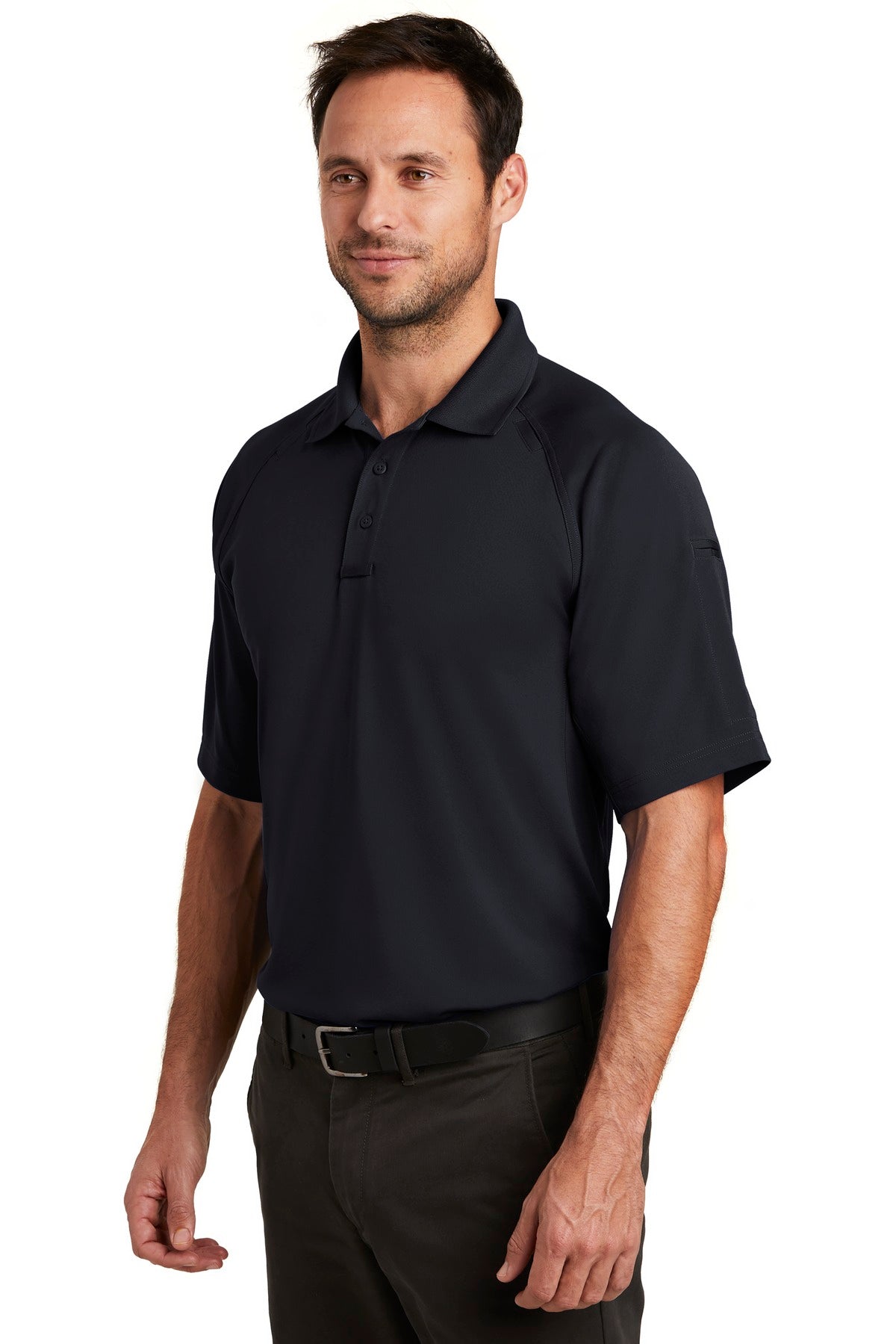 Dark Navy CornerStone Select Lightweight Snag-Proof Tactical Polo. CS420