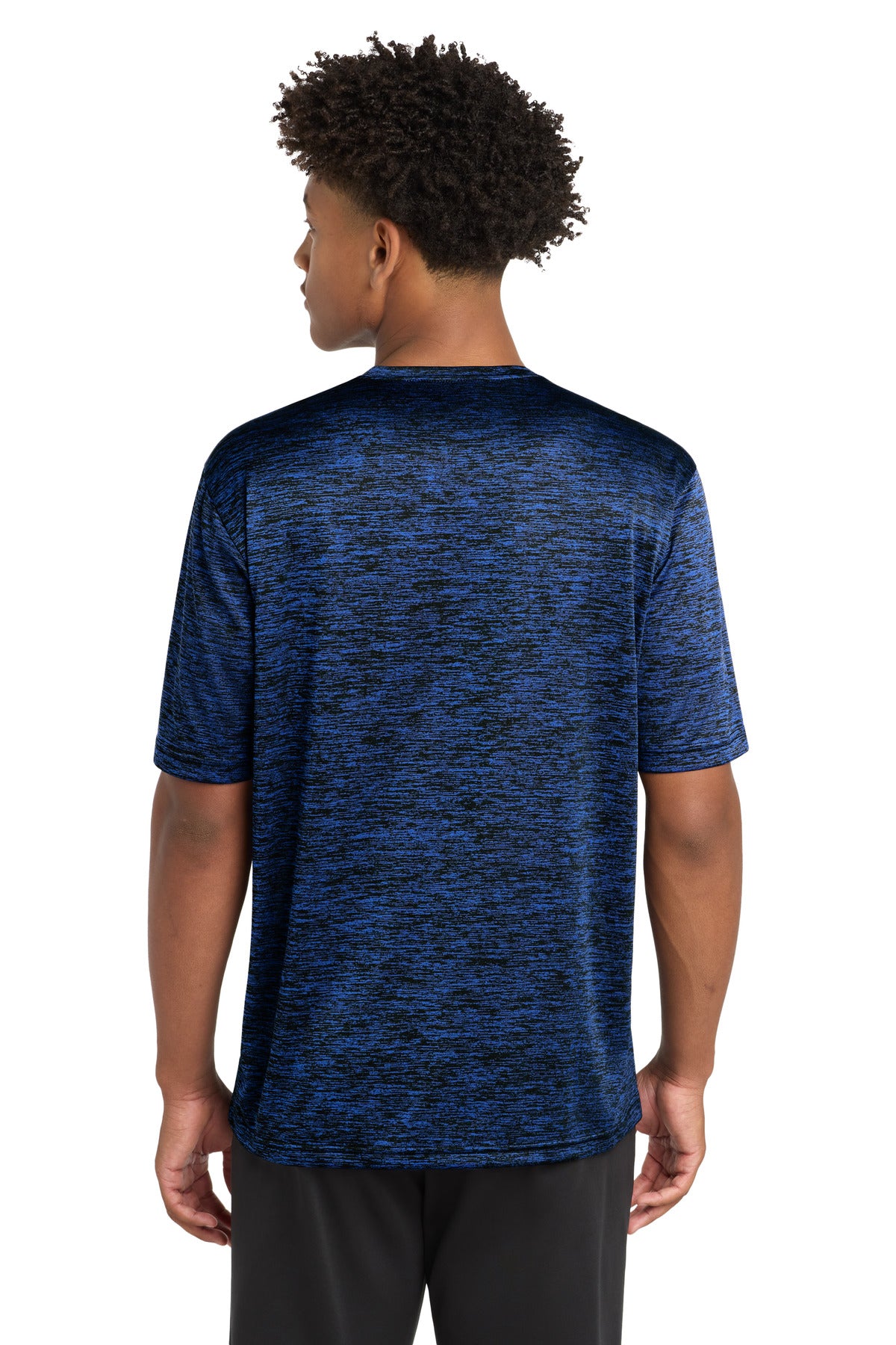 Dark Roy-Blk E Sport-Tek PosiCharge Electric Heather Tee. ST390