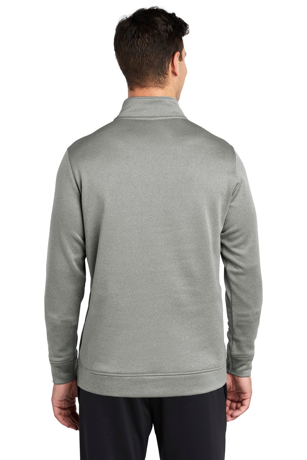 Dark Silver He Sport-Tek PosiCharge Sport-Wick Heather Fleece 1/4-Zip Pullover. ST263