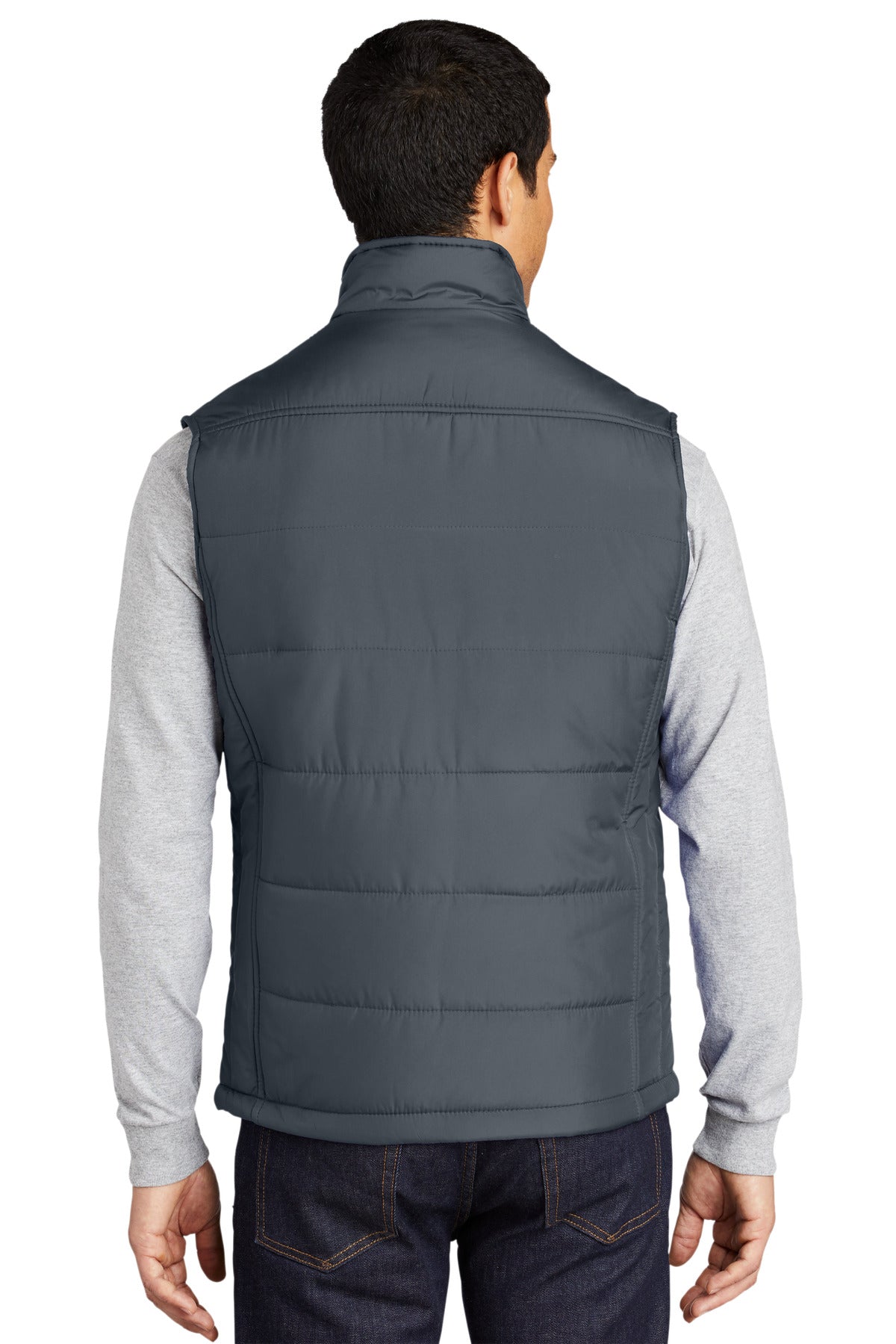 Dark Slate Port Authority Puffy Vest. J709