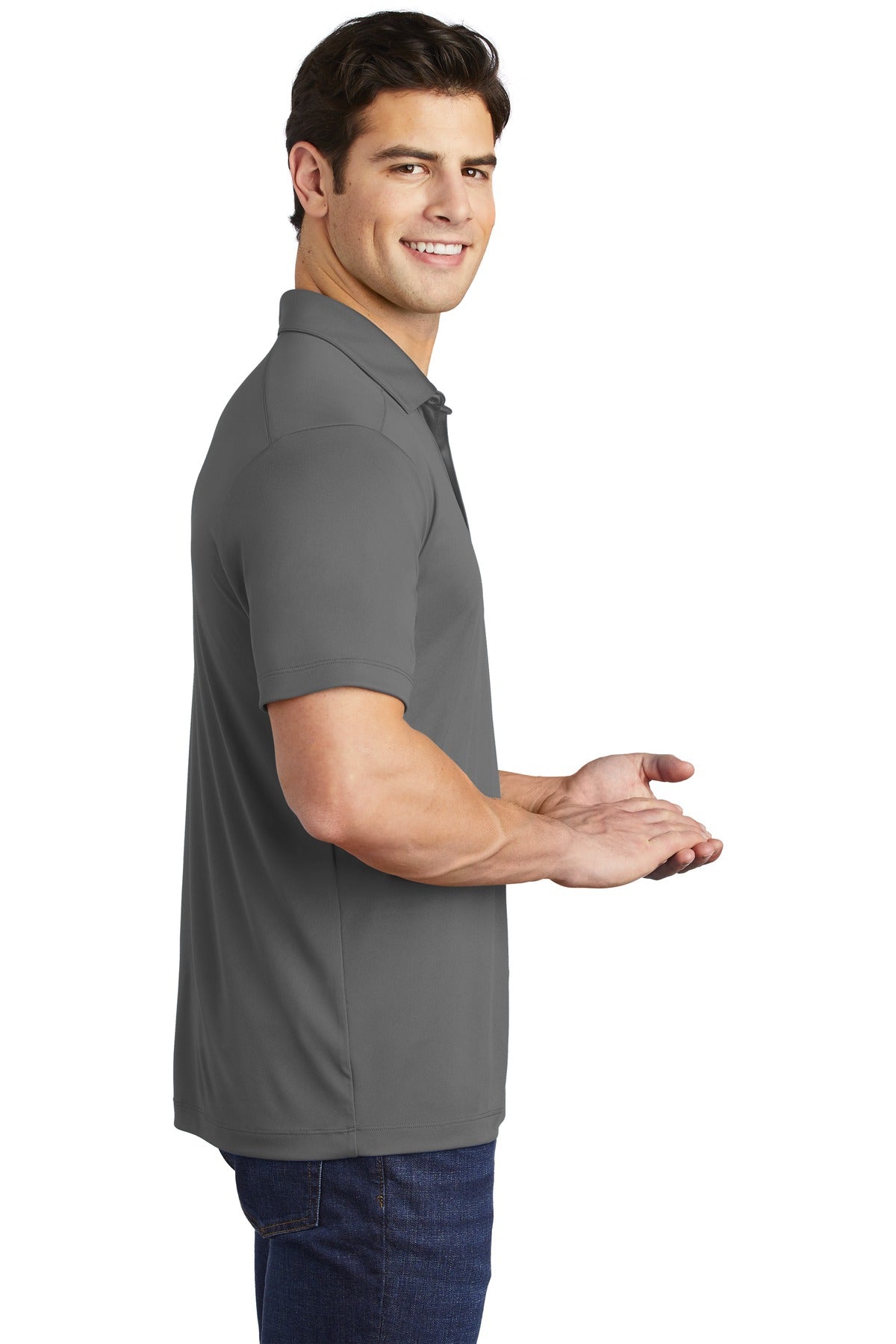 Dark Smoke Gry Sport-Tek Posi-UV Pro Polo. ST520