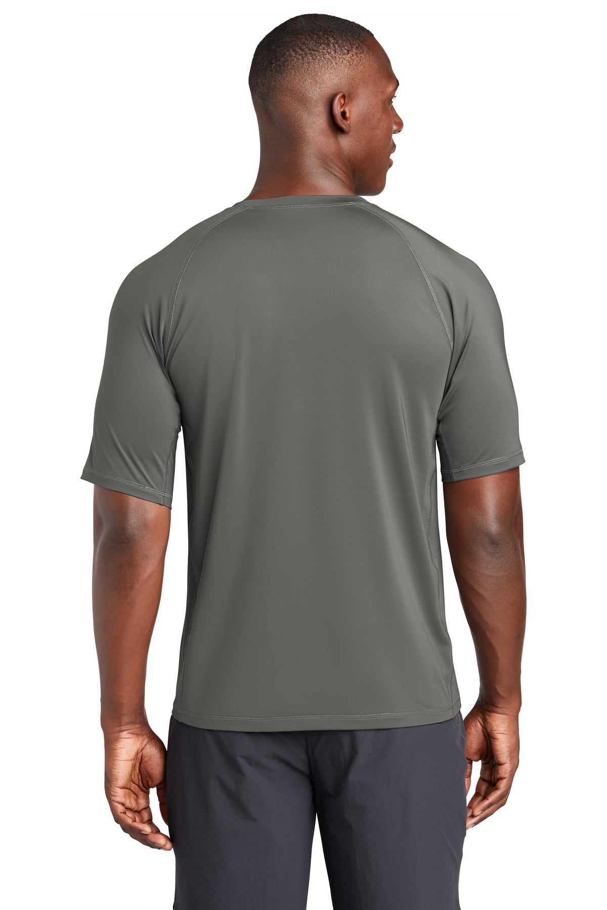 Dark Smoke Gry Sport-Tek Rashguard Tee. ST470
