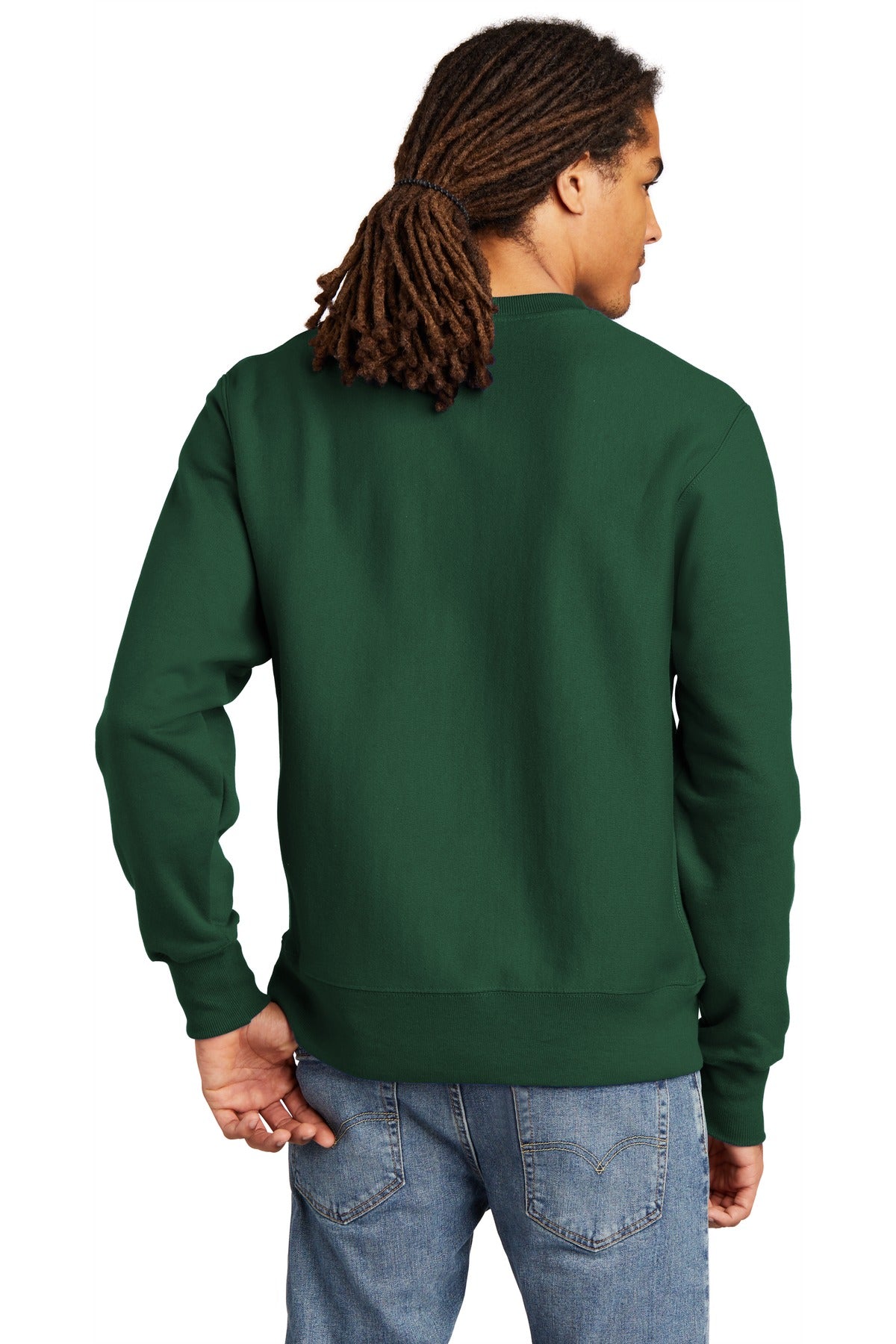 DarkGreen Champion Reverse Weave Crewneck Sweatshirt S149