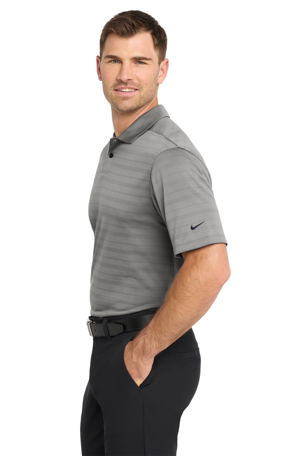 DarkGrey Nike Dri-FIT Vapor Jacquard Polo NKDC2115
