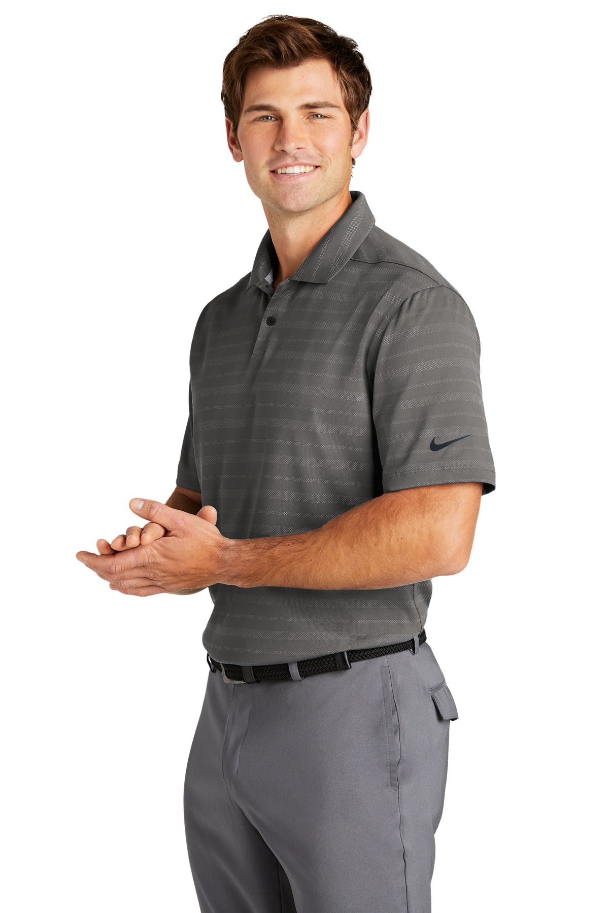 DarkGrey Nike Dri-FIT Vapor Jacquard Polo NKDC2115