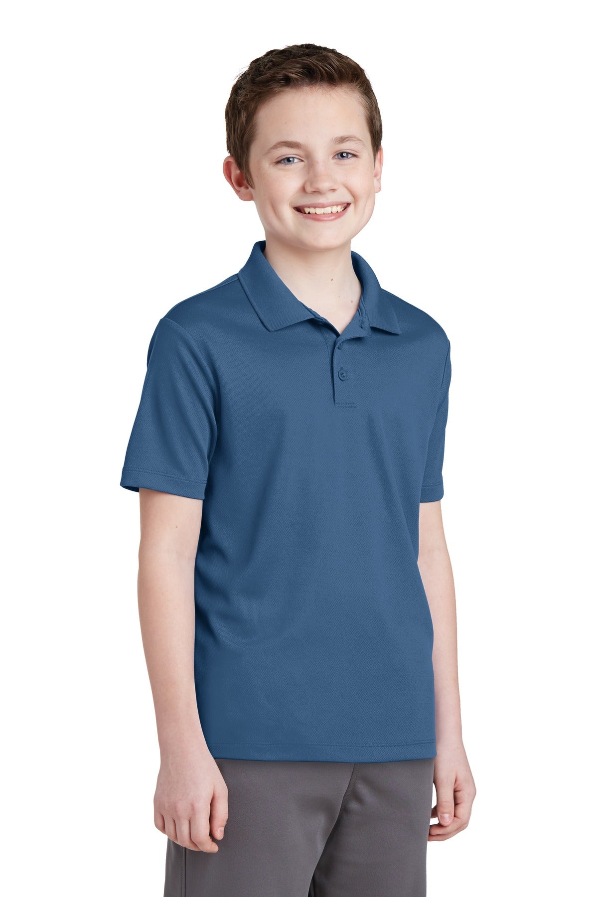 Dawn Blue Sport-Tek Youth PosiCharge RacerMesh Polo. YST640