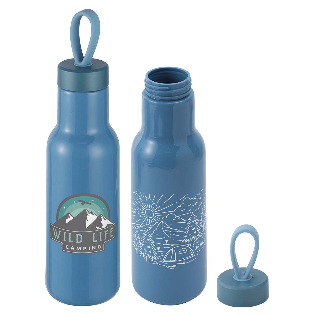 Cameo 23 oz PLA Sports Bottle with Silicone Loop Handle
