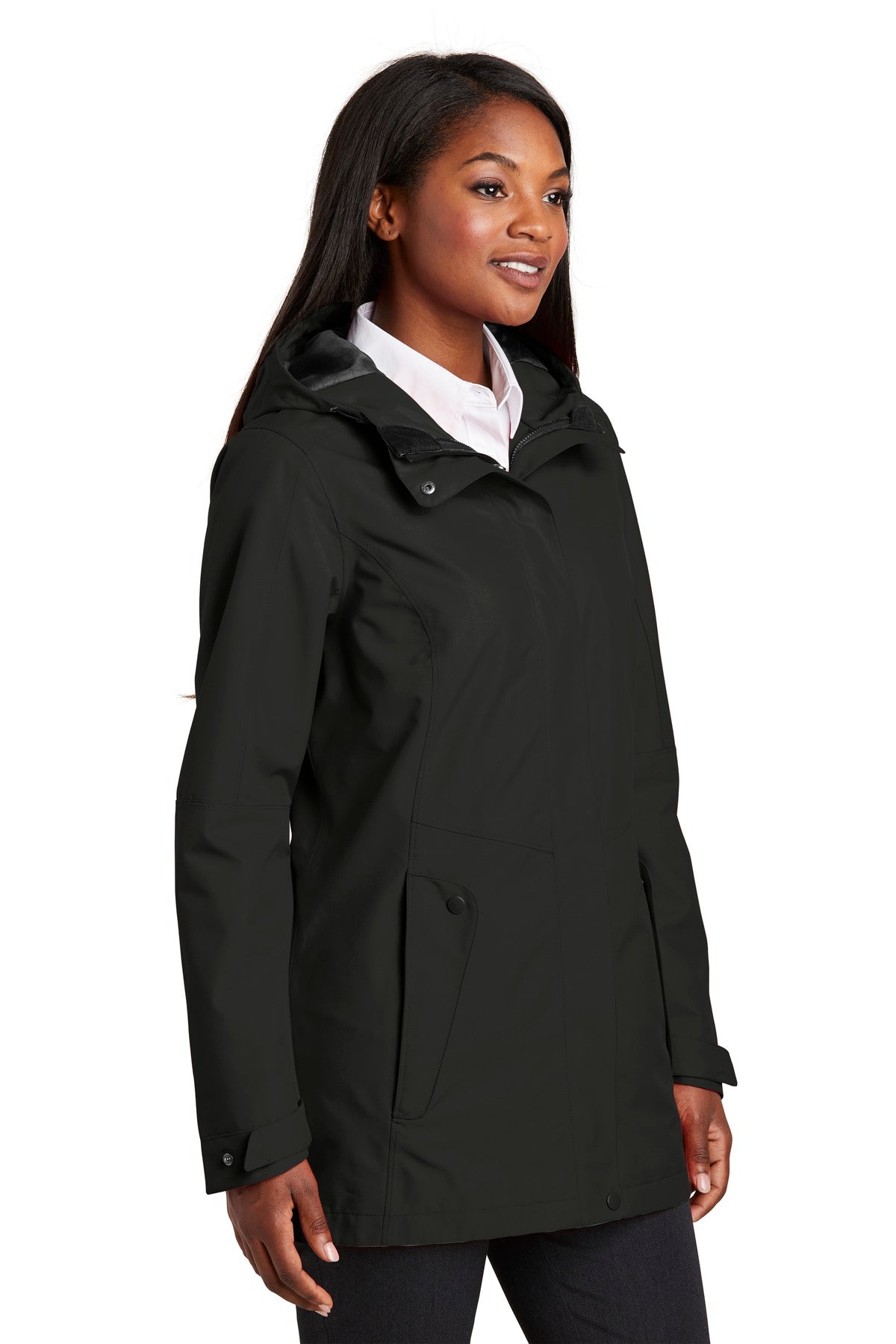 Deep Black Port Authority Women's Collective Outer Shell Jacket. L900