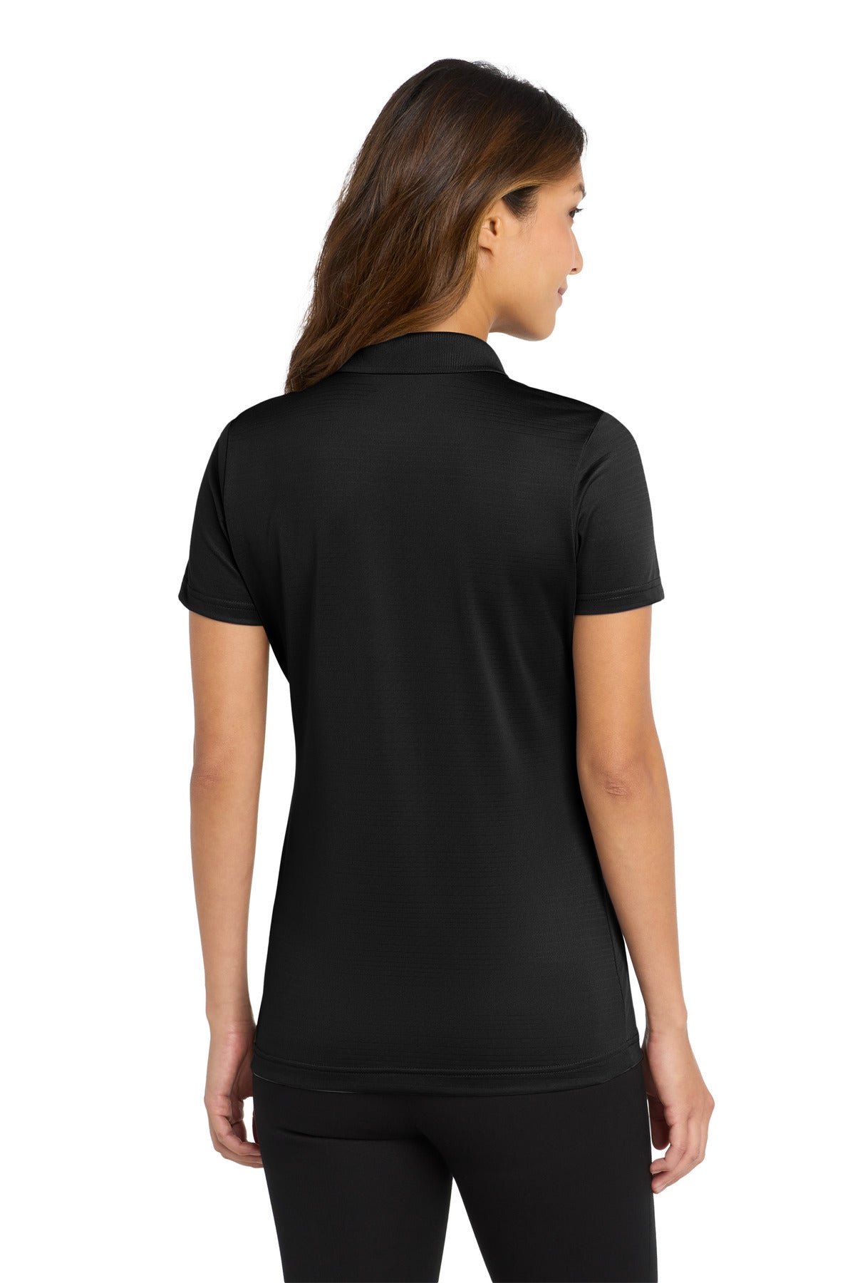 Deep Black Port Authority Women's Eclipse Stretch Polo. LK587