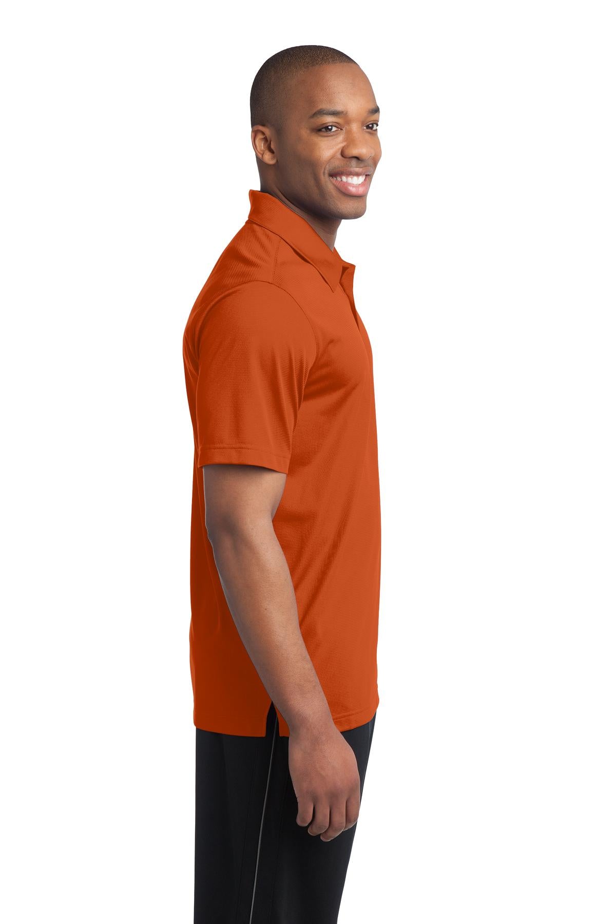 Deep Orange Sport-Tek PosiCharge Active Textured Polo. ST690