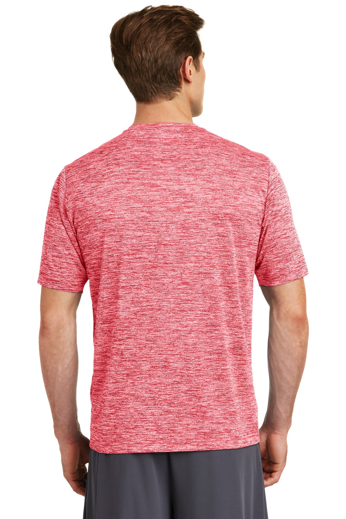 Deep Red Elect Sport-Tek PosiCharge Electric Heather Tee. ST390