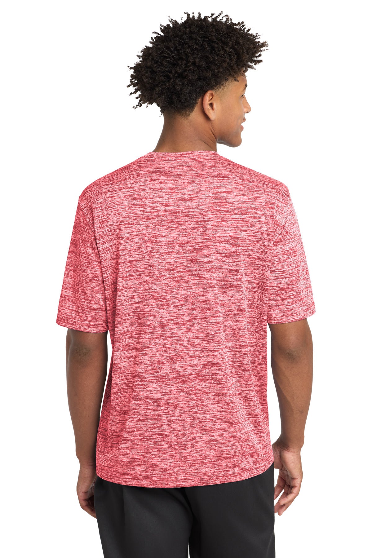 Deep Red Elect Sport-Tek PosiCharge Electric Heather Tee. ST390