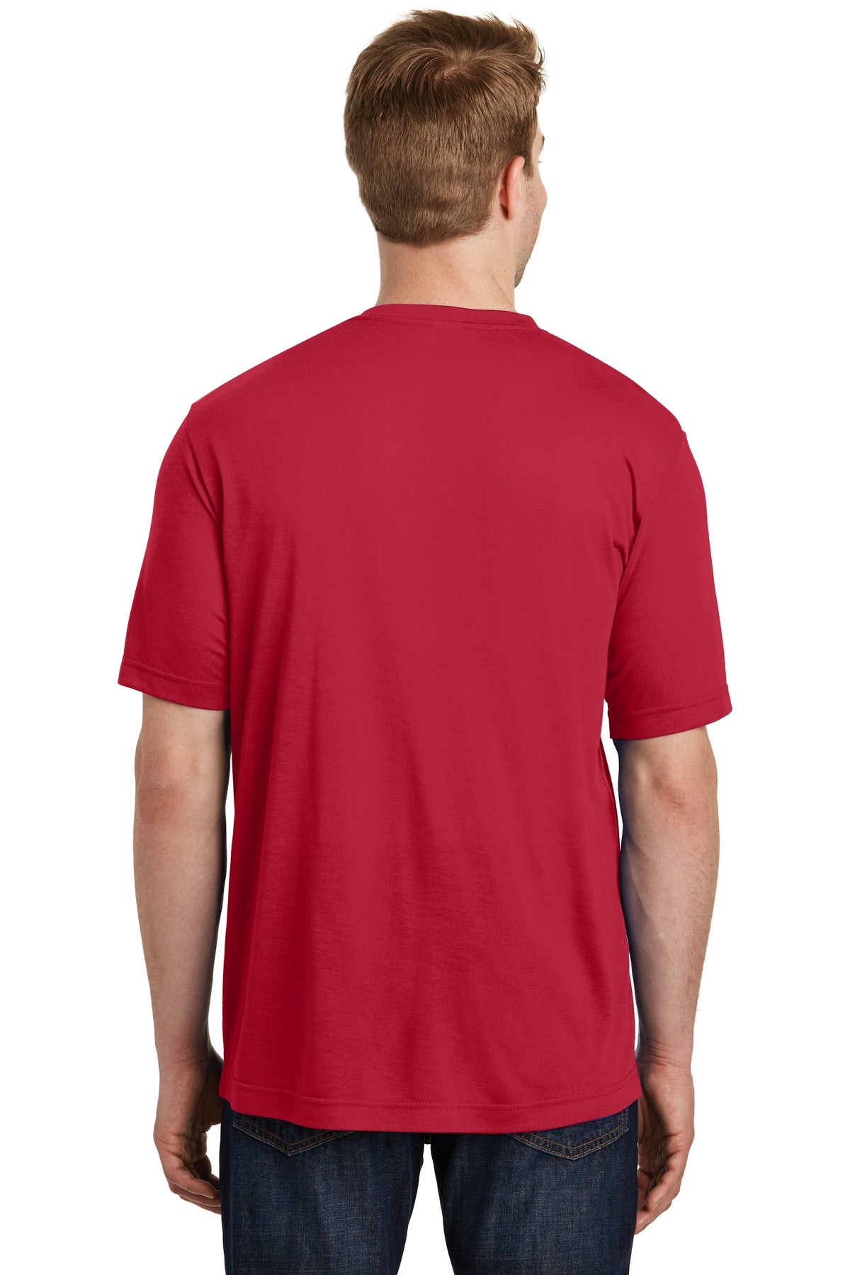 Deep Red Sport-Tek PosiCharge Competitor Cotton Touch Tee. ST450