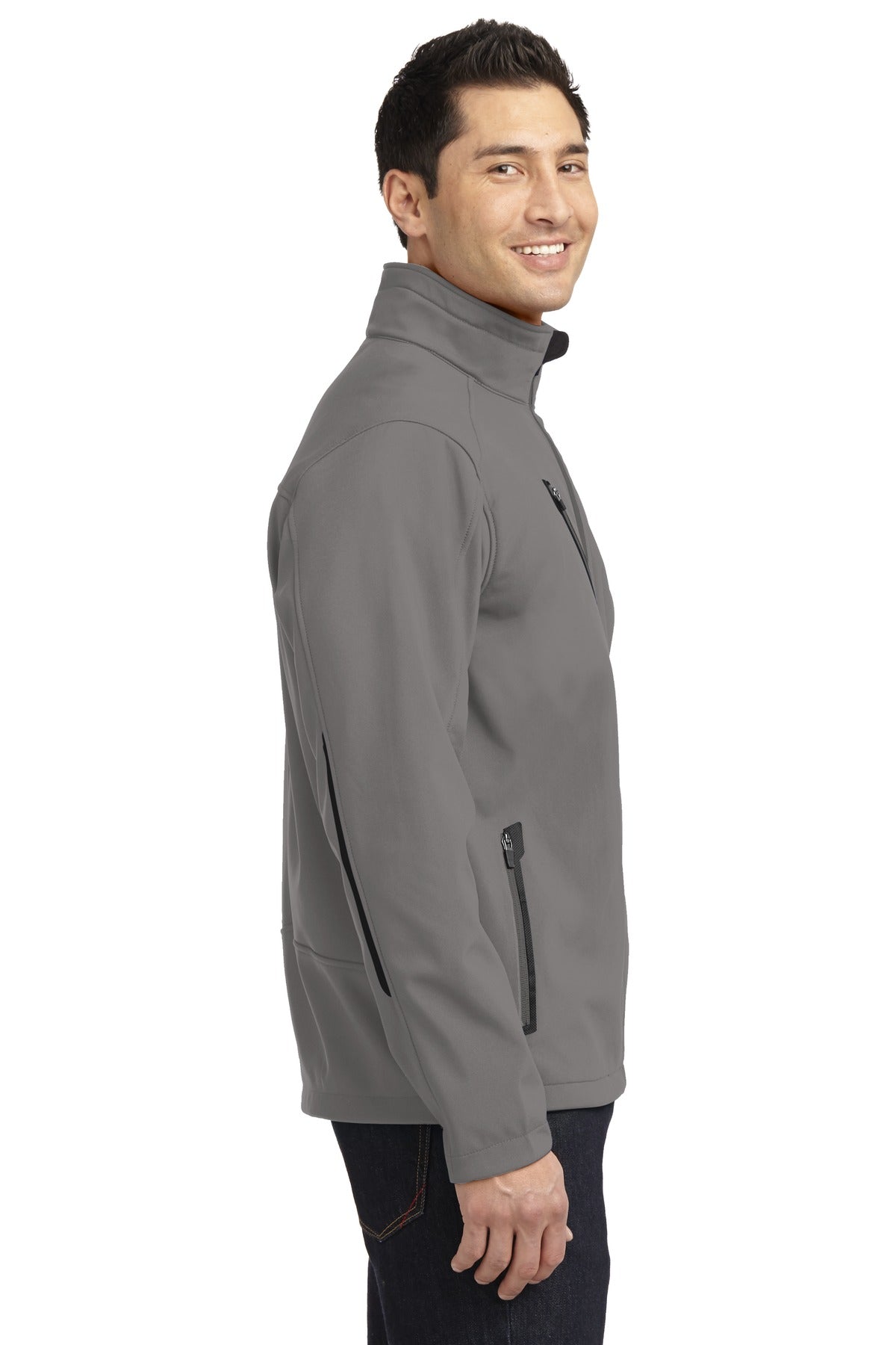 Deep Smoke Port Authority Welded Soft Shell Jacket. J324