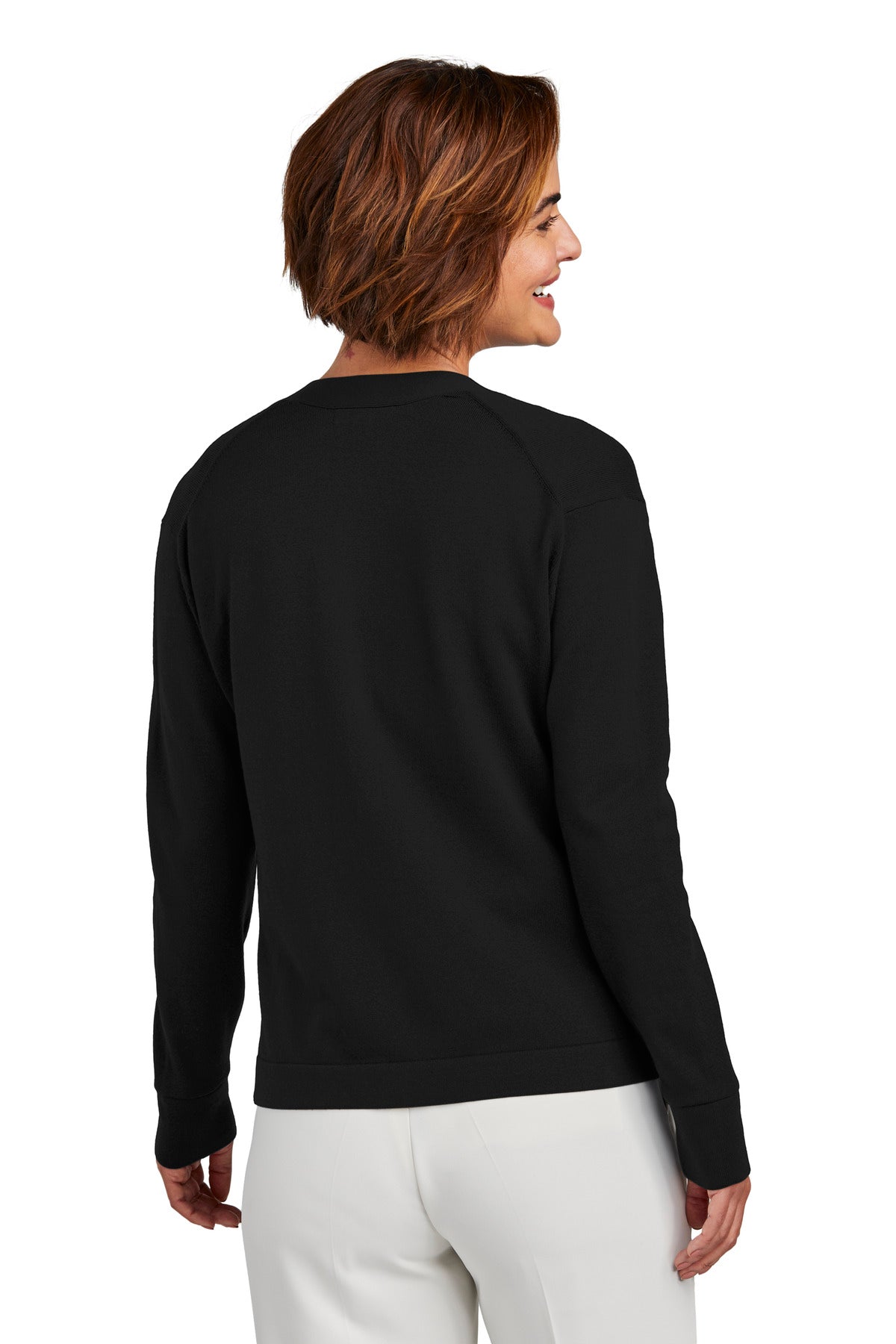 DeepBlack Brooks Brothers Women's Cotton Stretch Cardigan Sweater BB18405