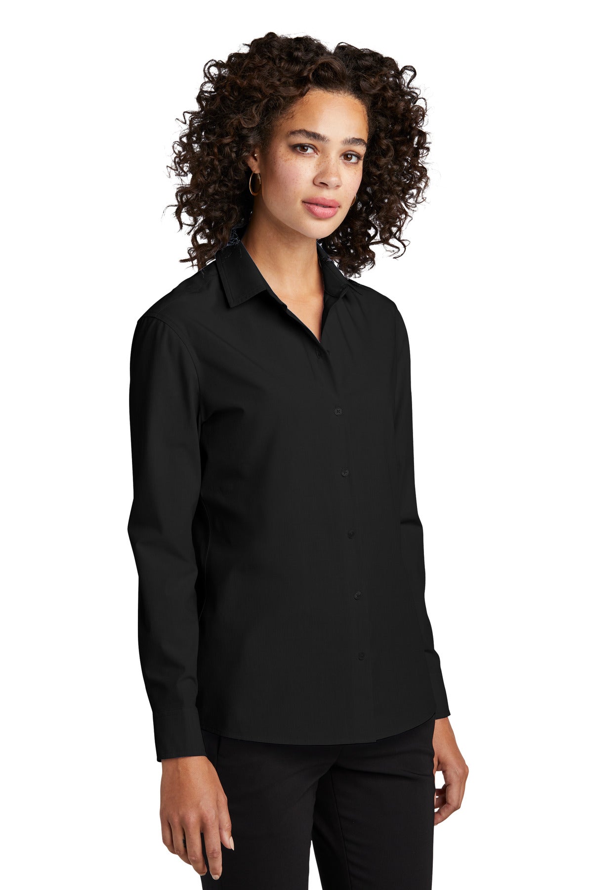 DeepBlack Mercer+Mettle Women's Long Sleeve Stretch Woven Shirt MM2001