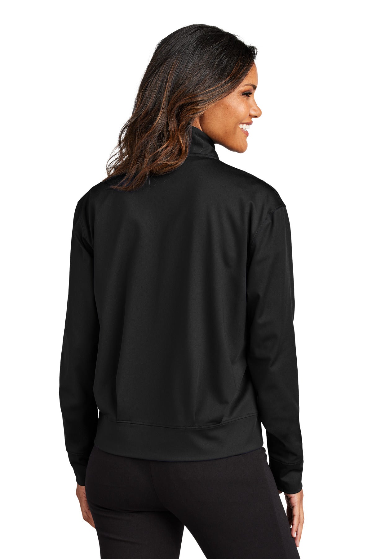 DeepBlack Port Authority Women's C-FREE Double Knit Full-Zip LK881