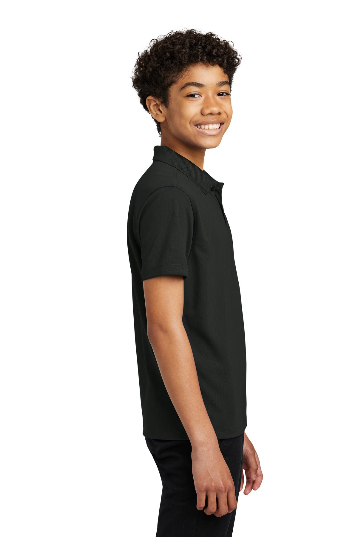 DeepBlack Port Authority Youth Dry Zone UV Micro-Mesh Polo Y110