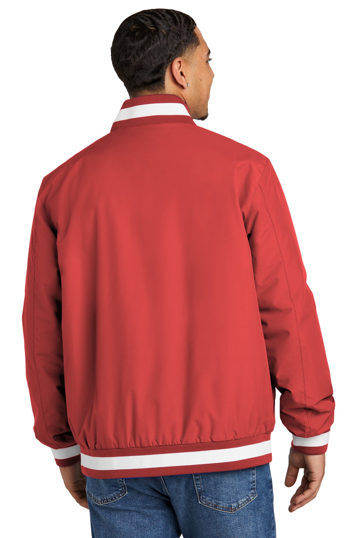 DeepRed Sport-Tek Insulated Varsity Jacket JST58