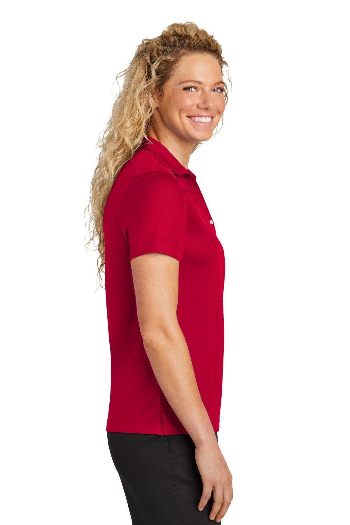 DeepRed Sport-Tek Women's UV Micropique Polo LST740