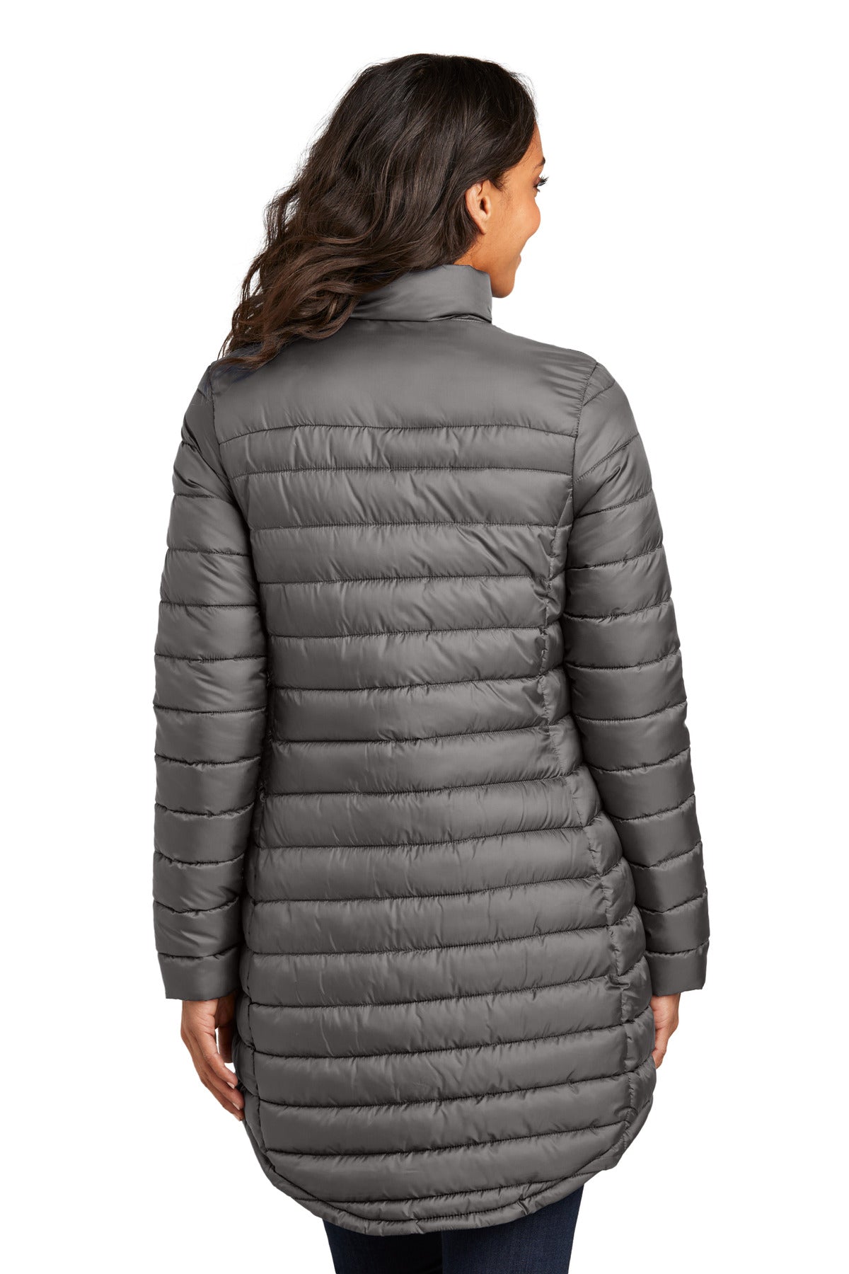 DeepSmoke Port Authority Women's Horizon Puffy Long Jacket L365