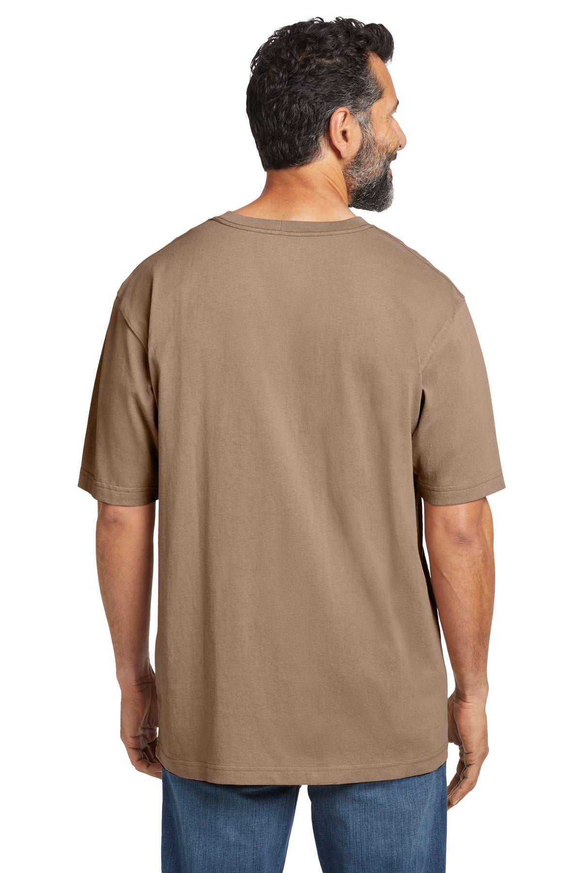 Desert Carhartt Tall Workwear Pocket Short Sleeve T-Shirt. CTTK87