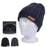 Orange "THE COZY" Cable Knit Beanie With Fluffy Soft Lining