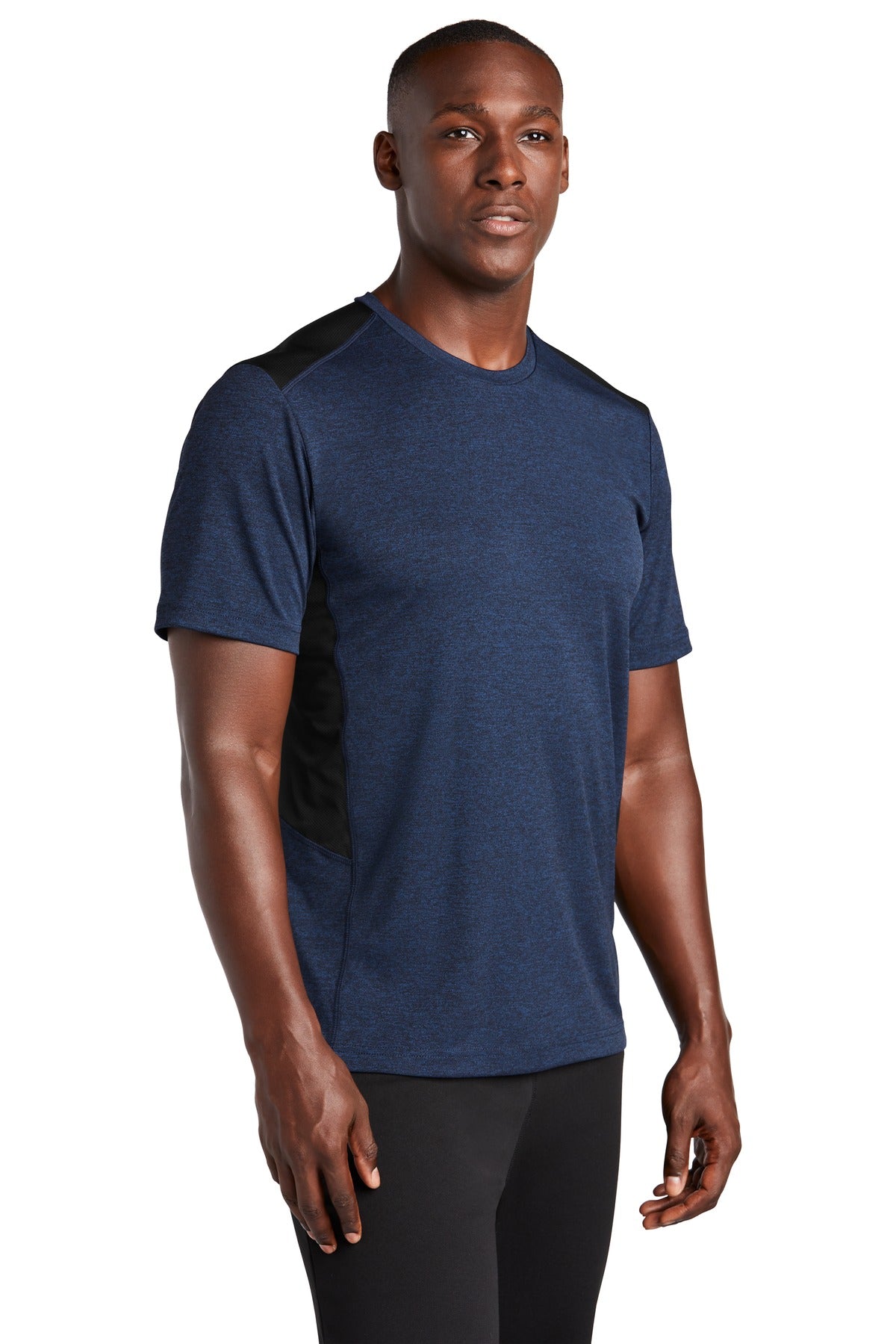 Dk Roy Hth/Blk Sport-Tek Endeavor Tee. ST465