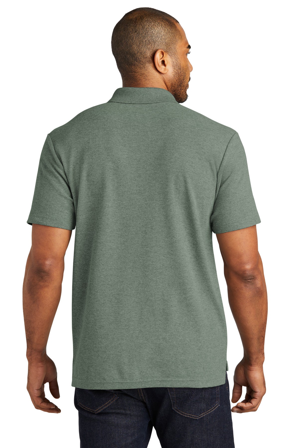 DkGreenHt Port Authority C-FREE Cotton Blend Pique Polo K867