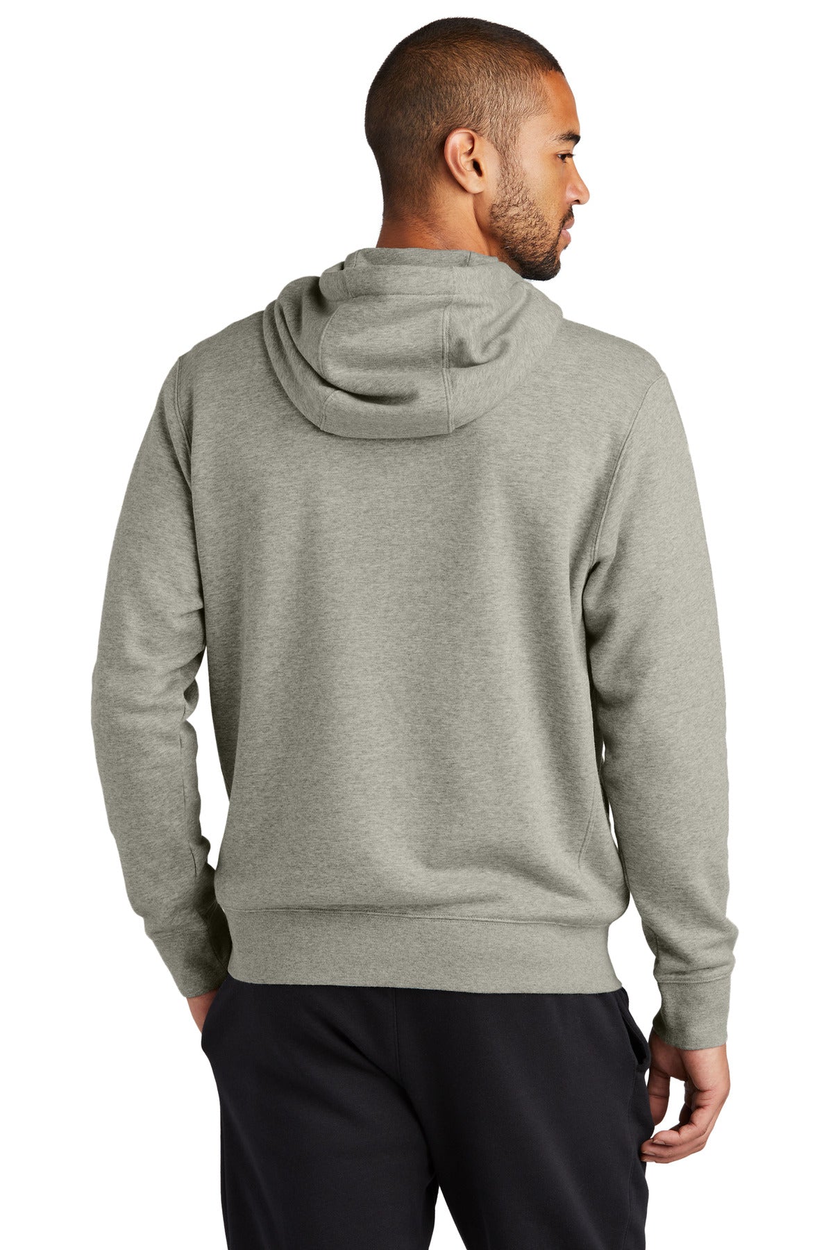 DkGyHthr Nike Club Fleece Sleeve Swoosh Full-Zip Hoodie NKDR1513