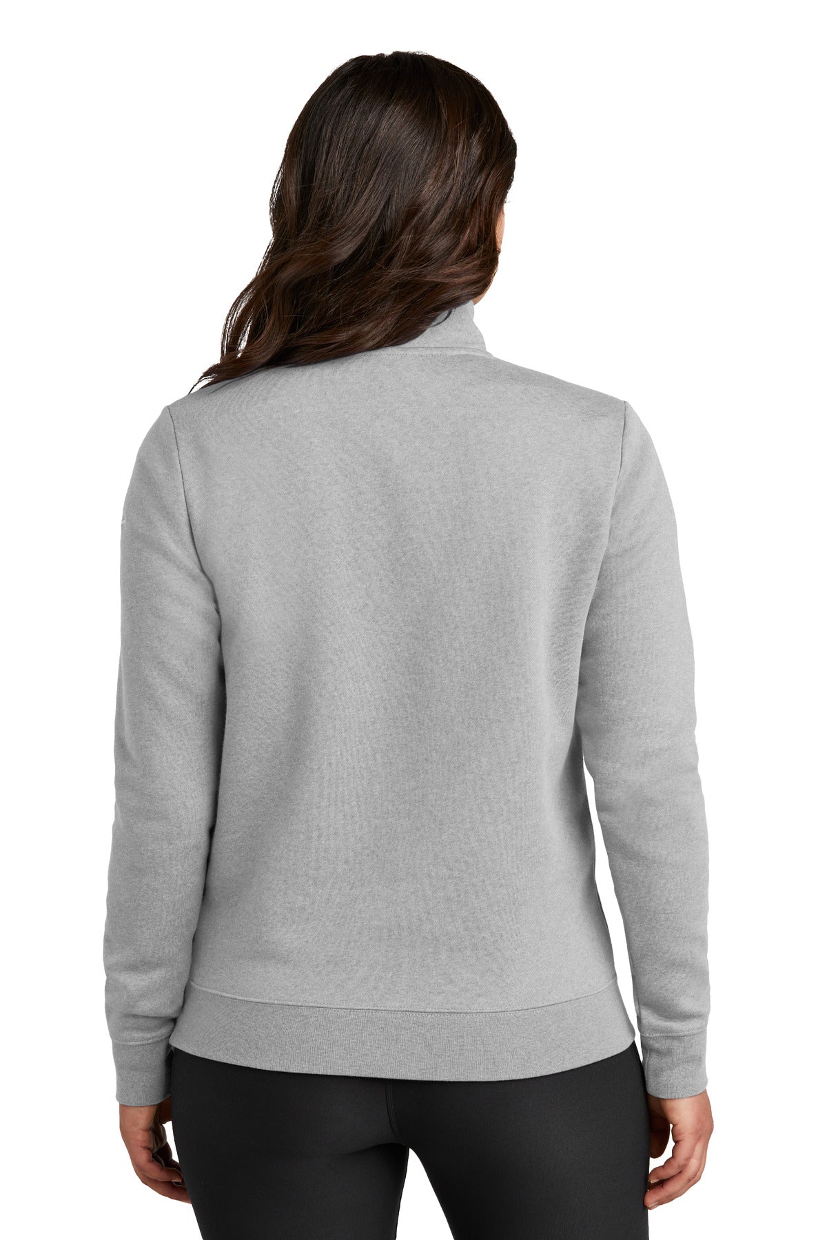 DkGyHthr Nike Women's Club Fleece Sleeve Swoosh 1/2-Zip NKDX6720