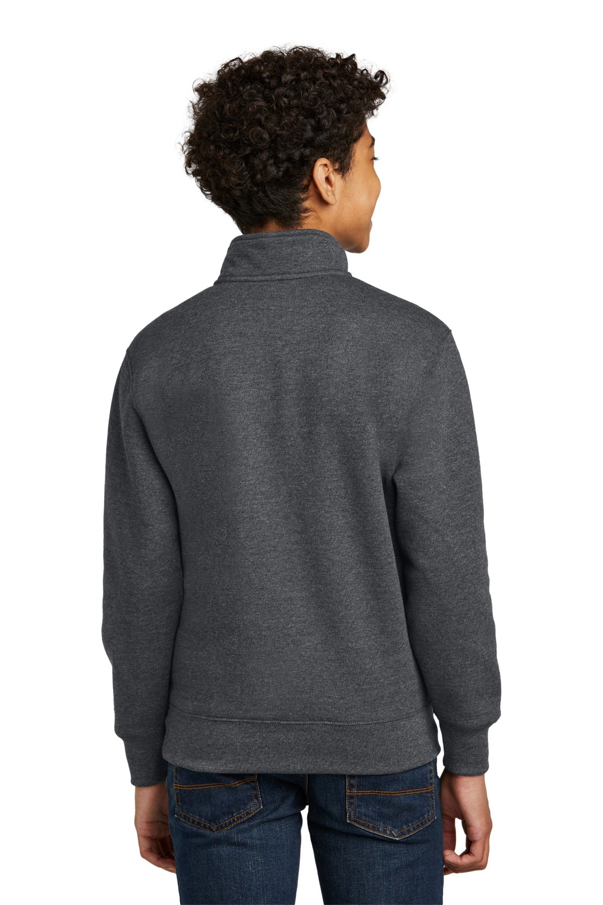DkHtGry Port & Company Youth Core Fleece 1/4-Zip Pullover Sweatshirt PC78YQ