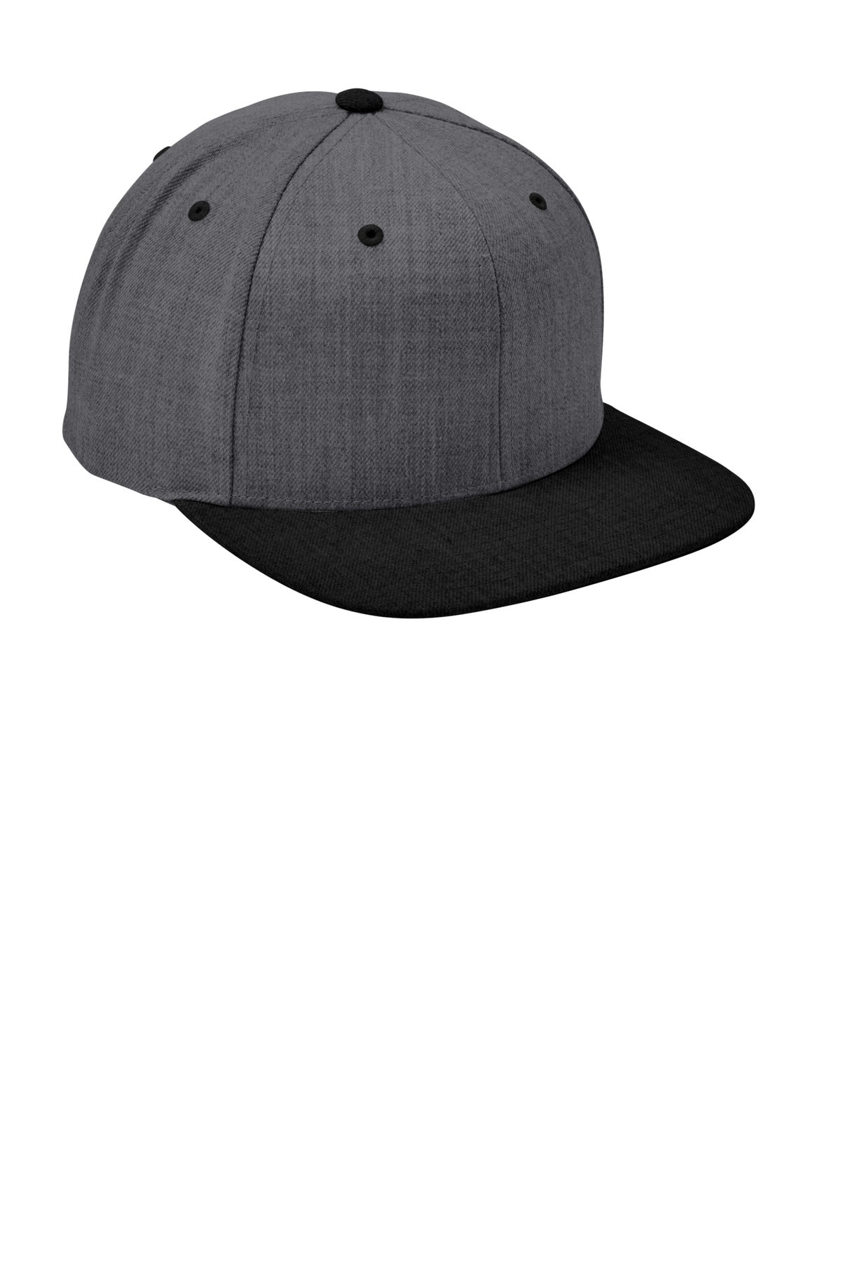 DkHtGy/Blk Sport-Tek YP Classics Flat Bill Snapback Cap. STC19