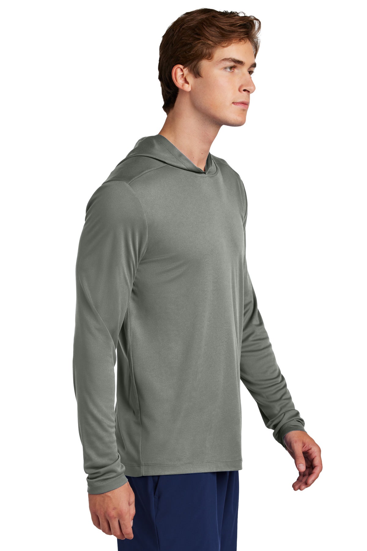 DkSmkGy Sport-Tek Posi-UV Pro Long Sleeve Hoodie ST420LSH