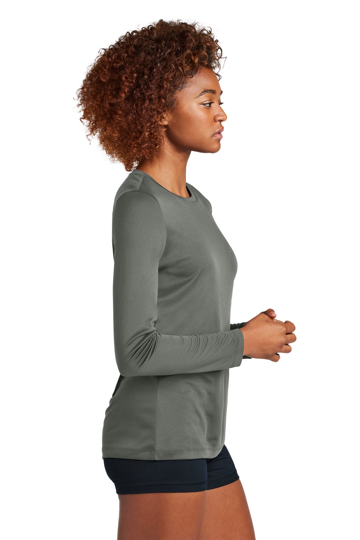 DkSmkGy Sport-Tek Women's Posi-UV Pro Long Sleeve LST420LS
